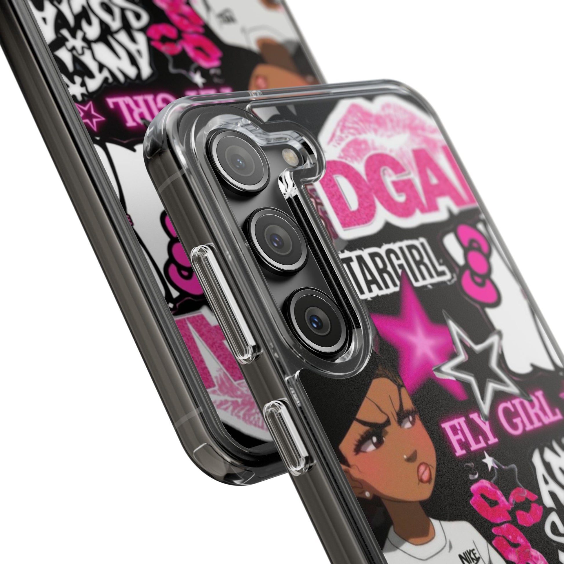 Trendy Clear Phone Case - Bold & Playful Design for Style Lovers