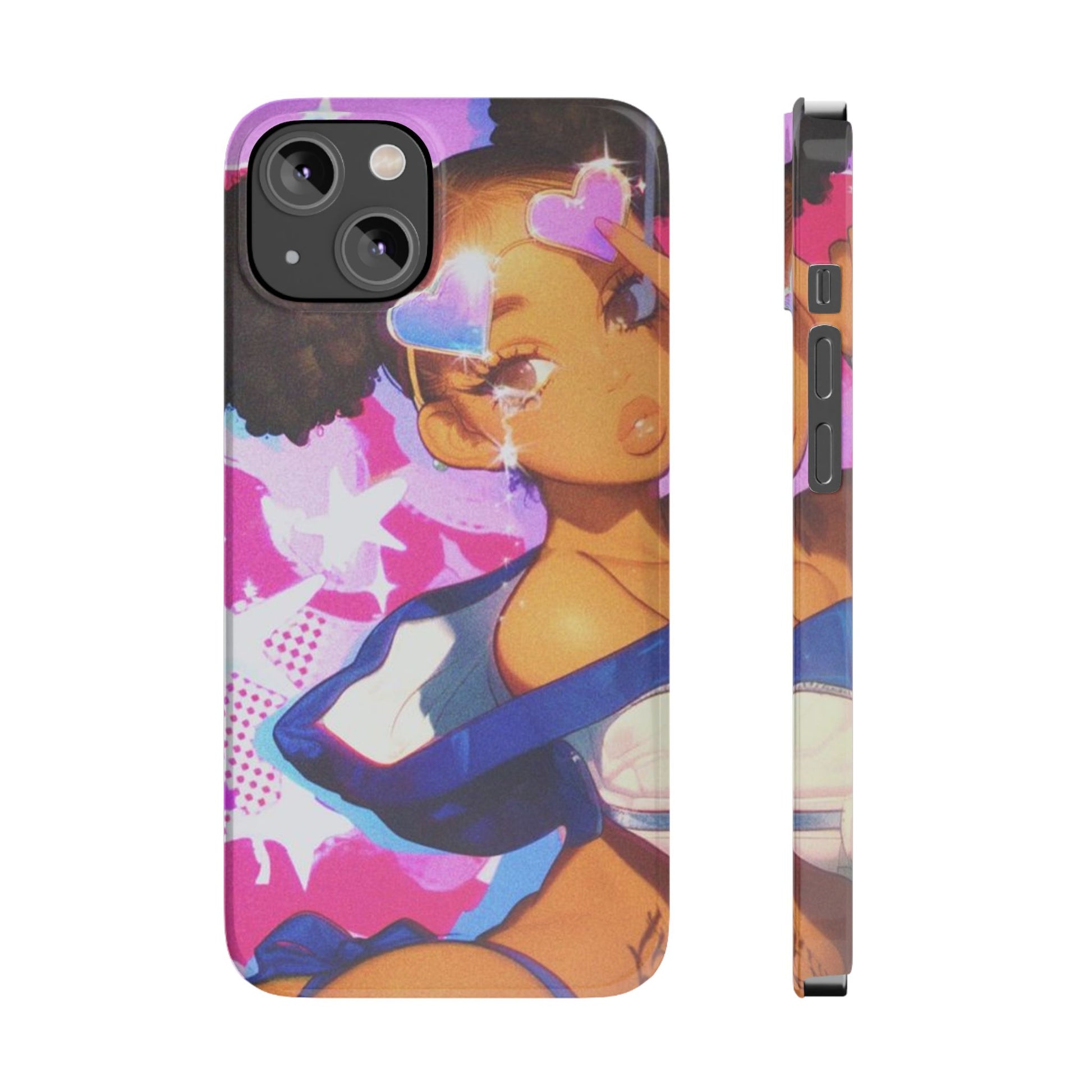 Colorful Anime Slim Phone Cases | Cute Phone Cover, Kawaii Aesthetic, Cartoon Girl, Gifts for Her, Trendy Accessory