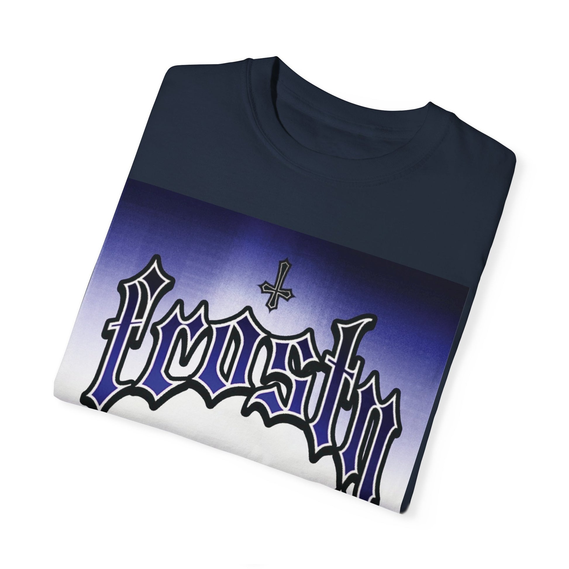 Frosty Male Garment-Dyed T-shirt - Cool Graphic Tee for Streetwear Lovers