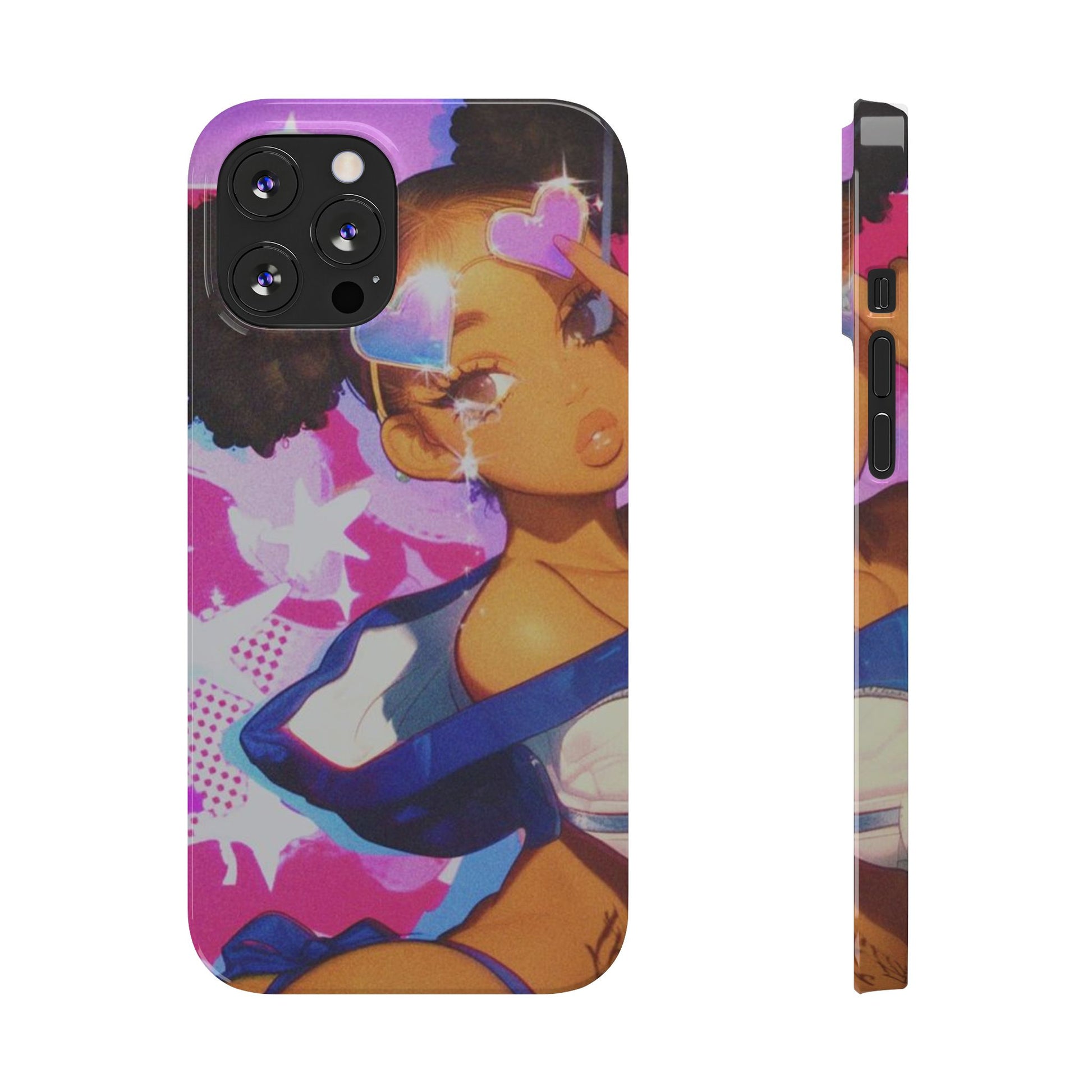 Colorful Anime Slim Phone Cases | Cute Phone Cover, Kawaii Aesthetic, Cartoon Girl, Gifts for Her, Trendy Accessory
