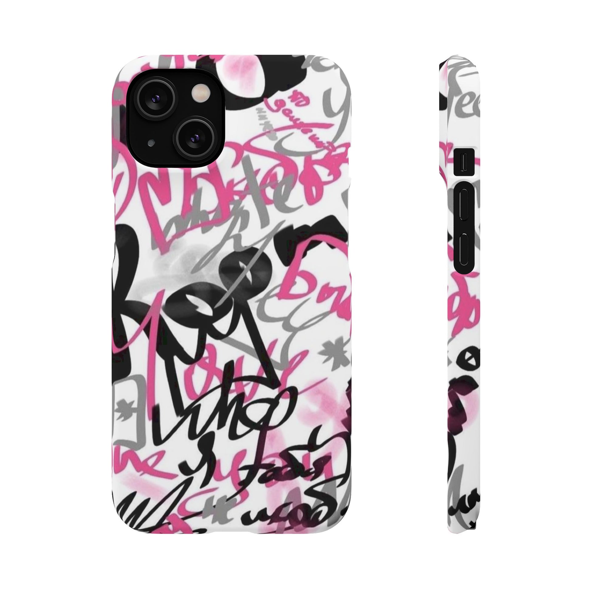 Trendy Graffiti Snap Cases for iPhone - Stylish Protection with Vibrant Art