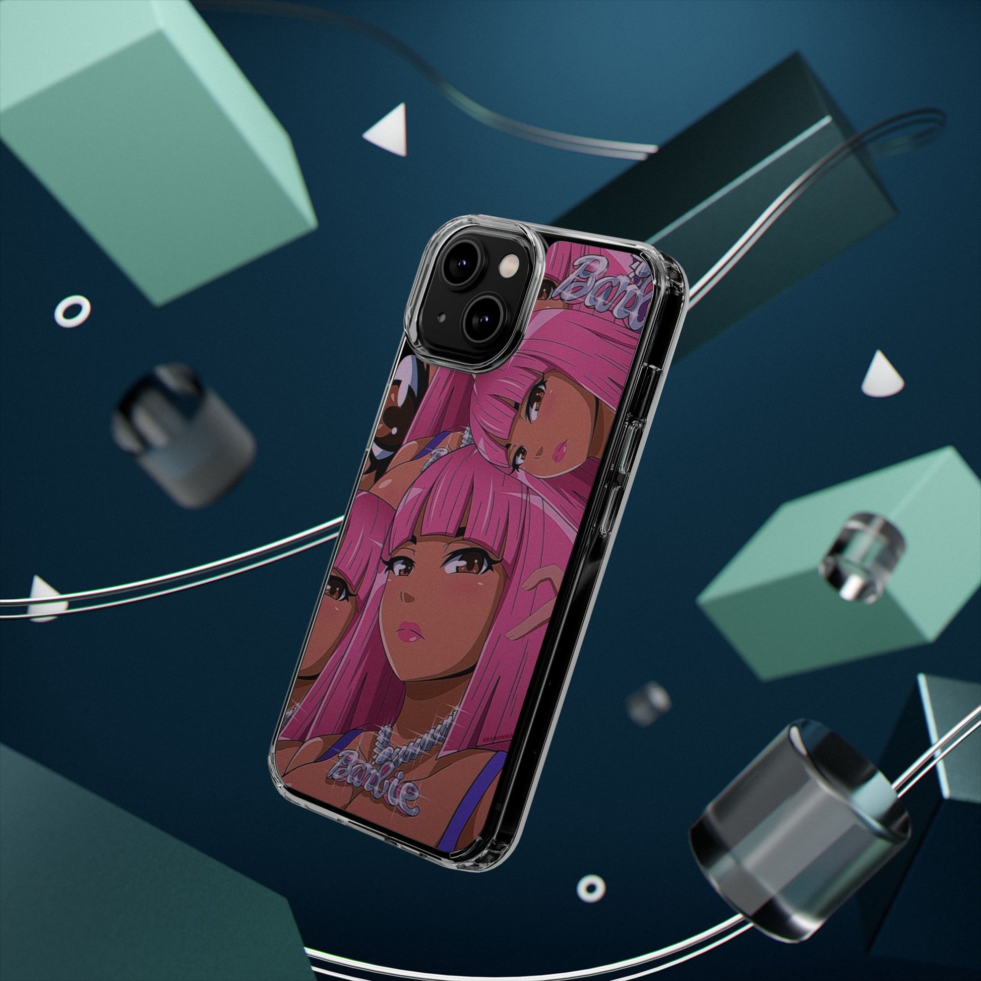 Barbie-Inspired Clear Phone Case - Trendy Protective Cover for Fashion Lovers