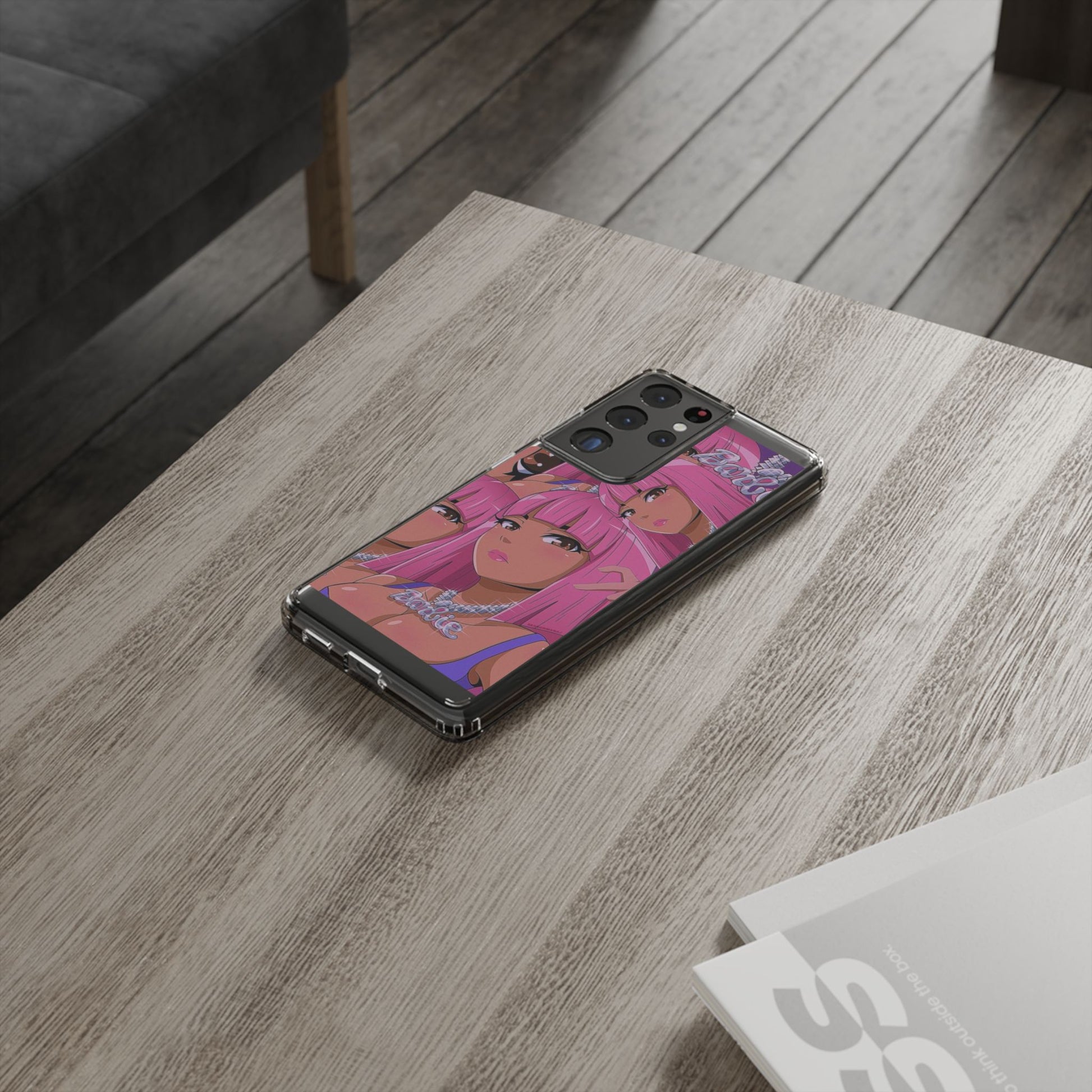 Barbie-Inspired Clear Phone Case - Trendy Protective Cover for Fashion Lovers