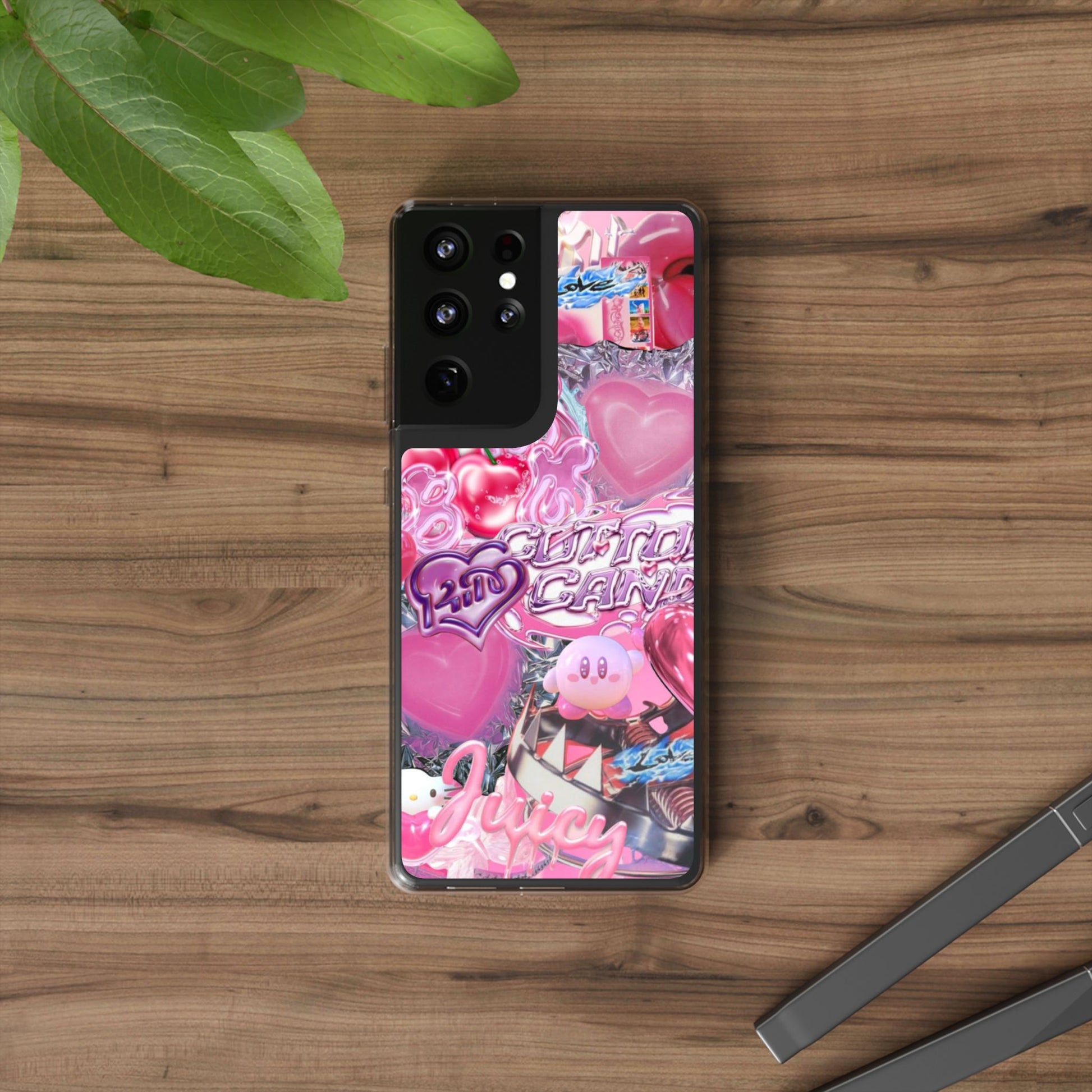 Juicy Candy Clear Phone Cases - Cute Cherry Heart Design for Sweet Lovers