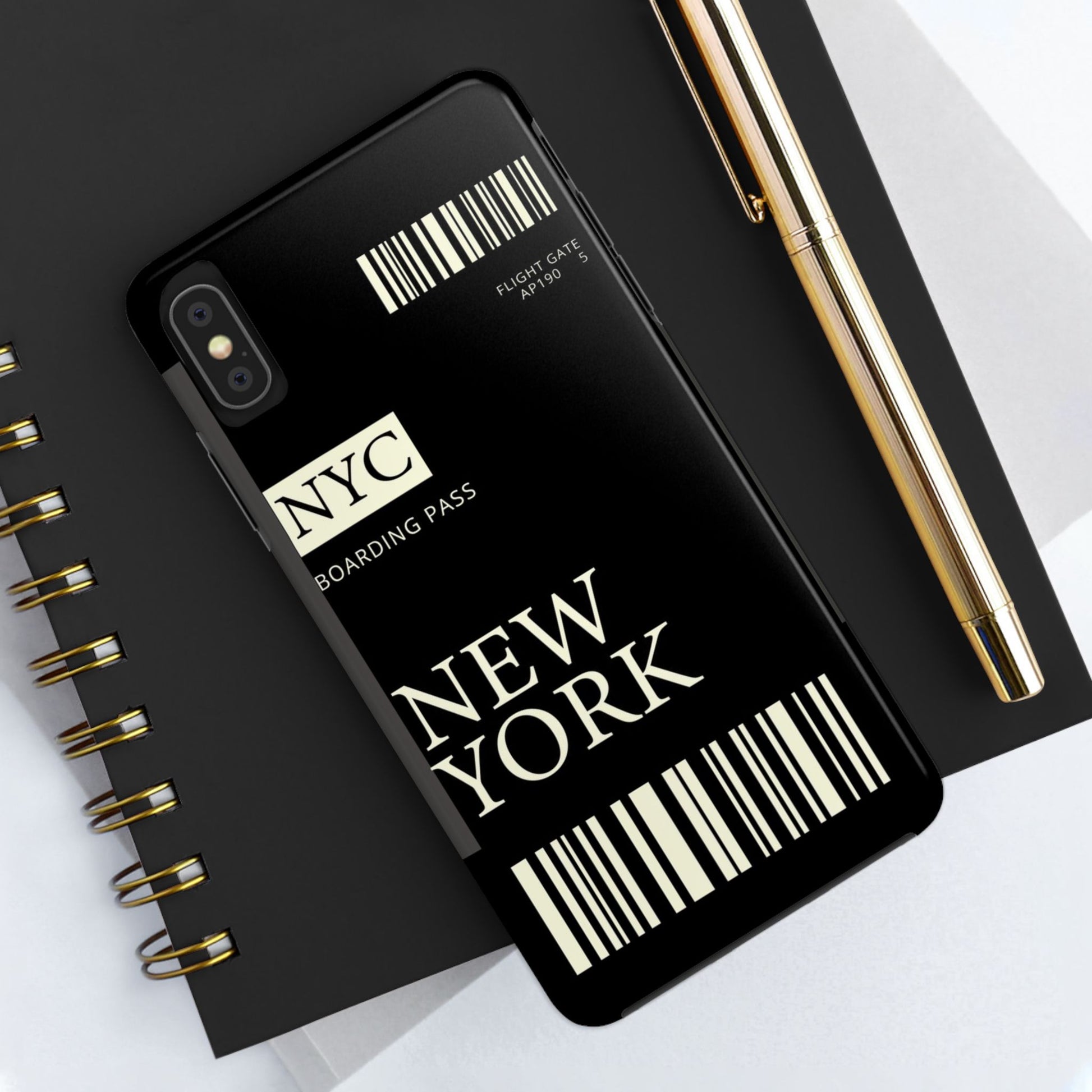 NYC Boarding Pass Phone Case – Tough Protective Cover for Travelers