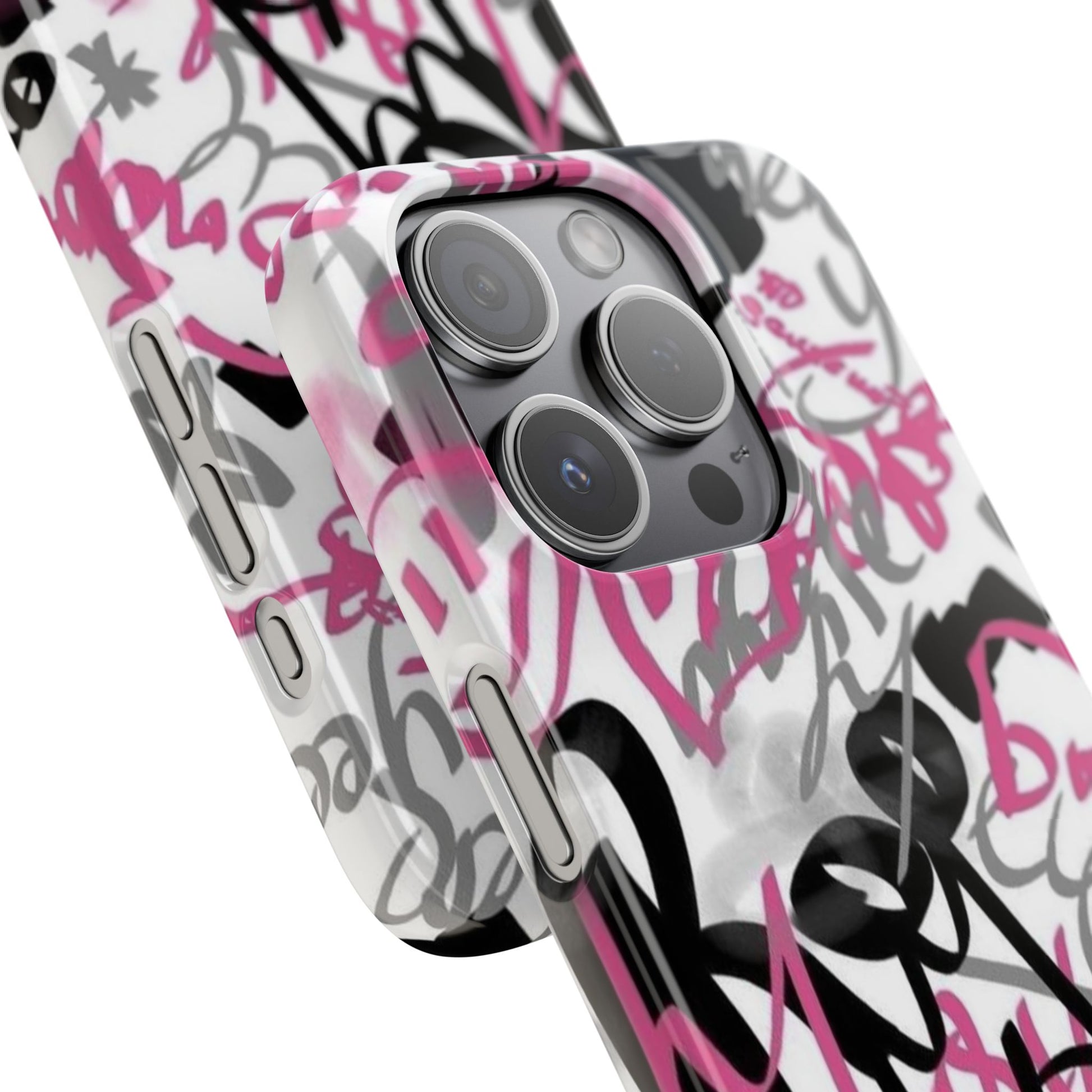 Trendy Graffiti Snap Cases for iPhone - Stylish Protection with Vibrant Art