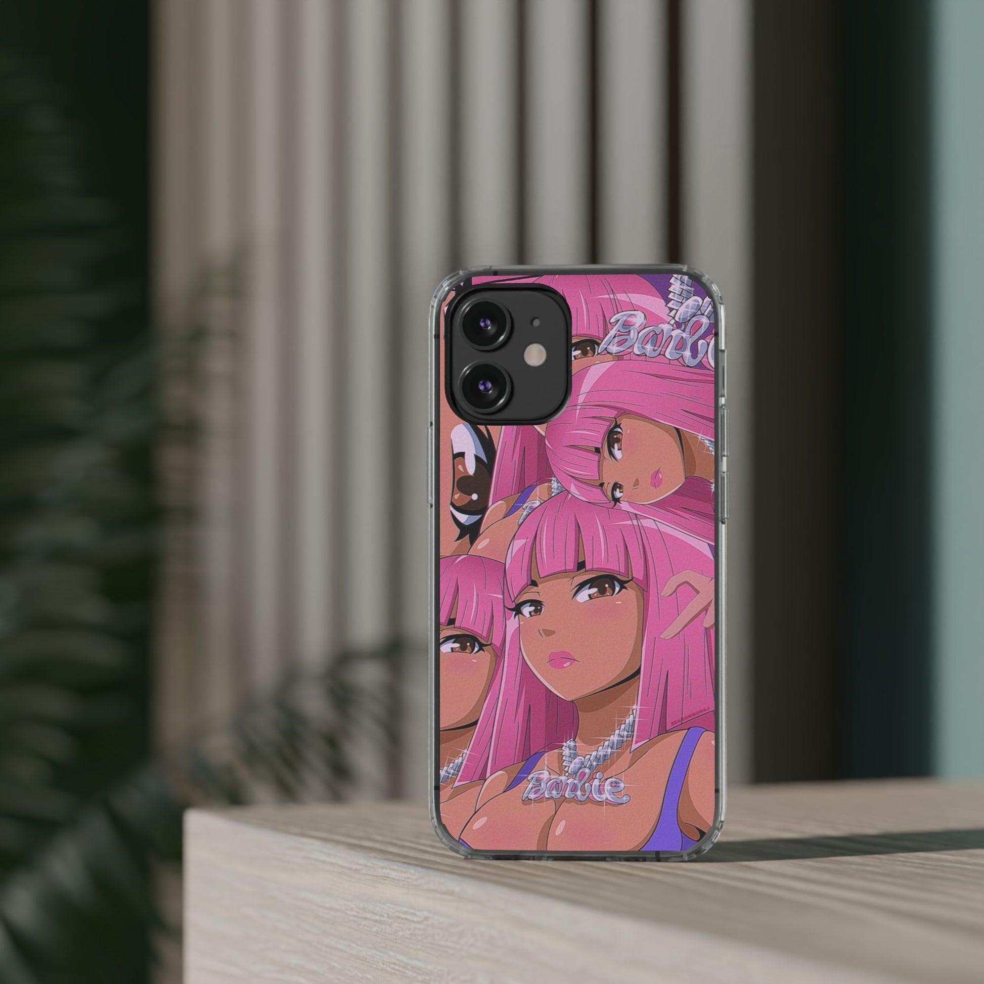 Barbie-Inspired Clear Phone Case - Trendy Protective Cover for Fashion Lovers