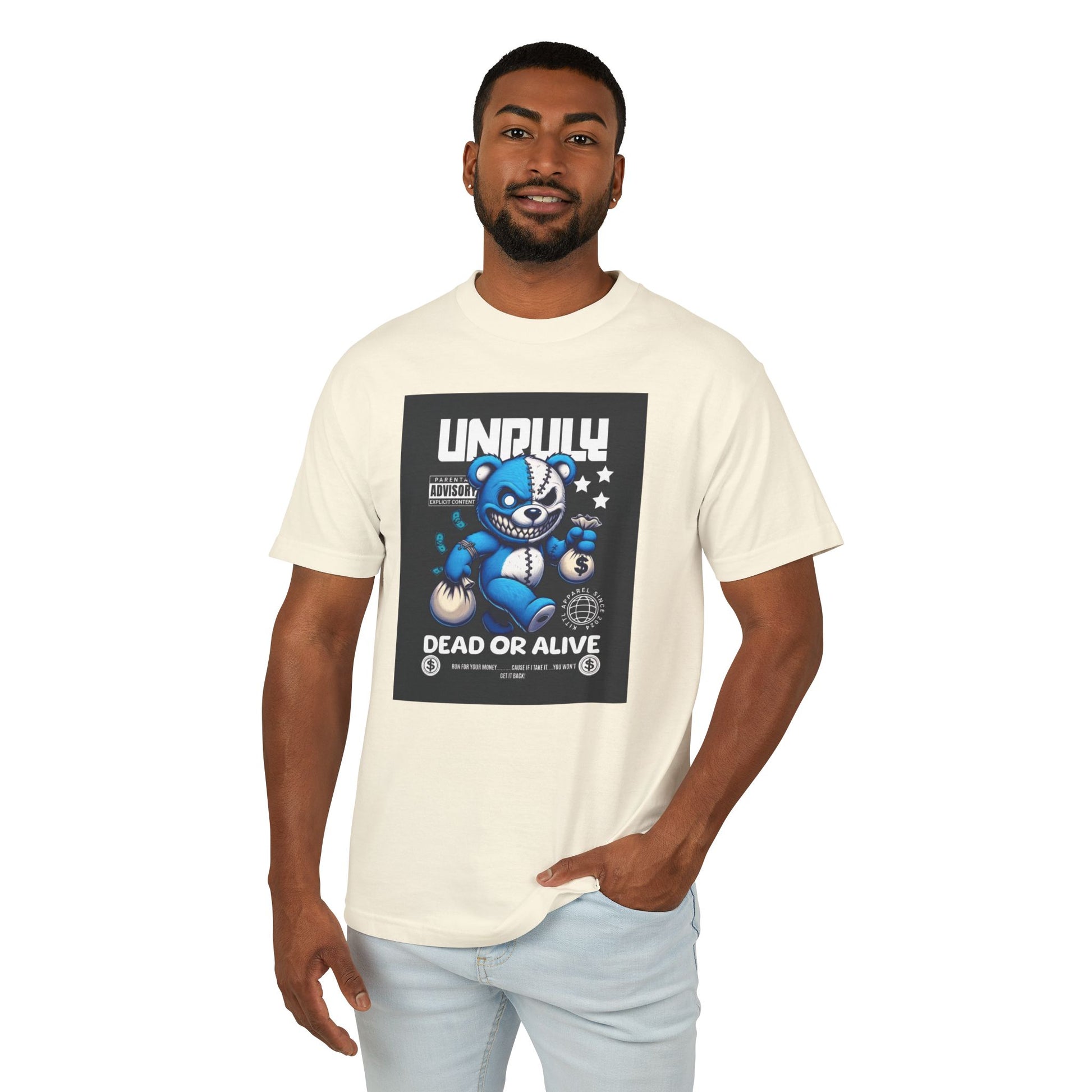 Male Graphic Tee - 'Unruly Dead or Alive' Design