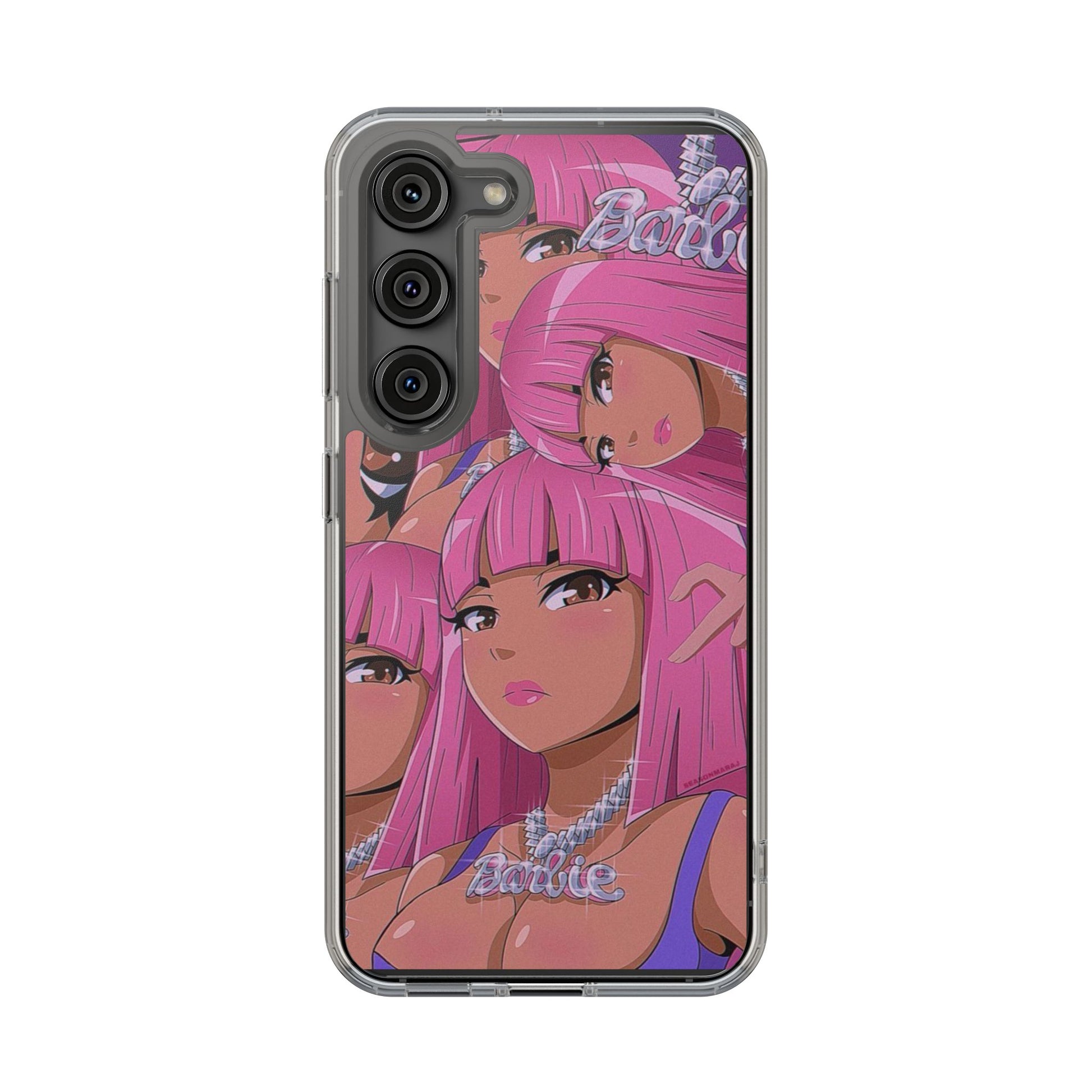 Barbie-Inspired Clear Phone Case - Trendy Protective Cover for Fashion Lovers