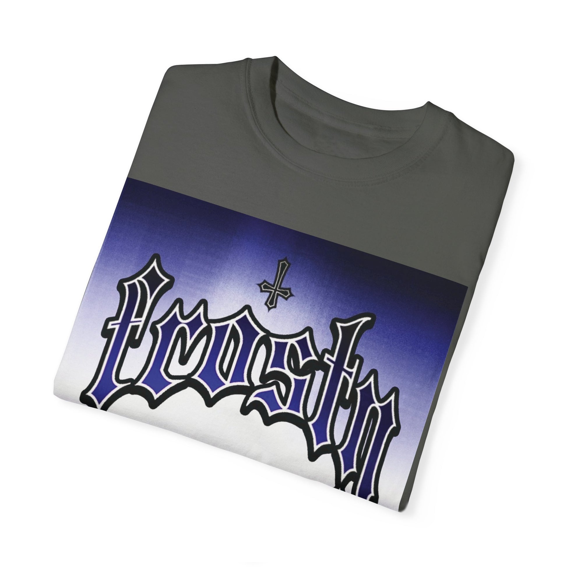 Frosty Male Garment-Dyed T-shirt - Cool Graphic Tee for Streetwear Lovers
