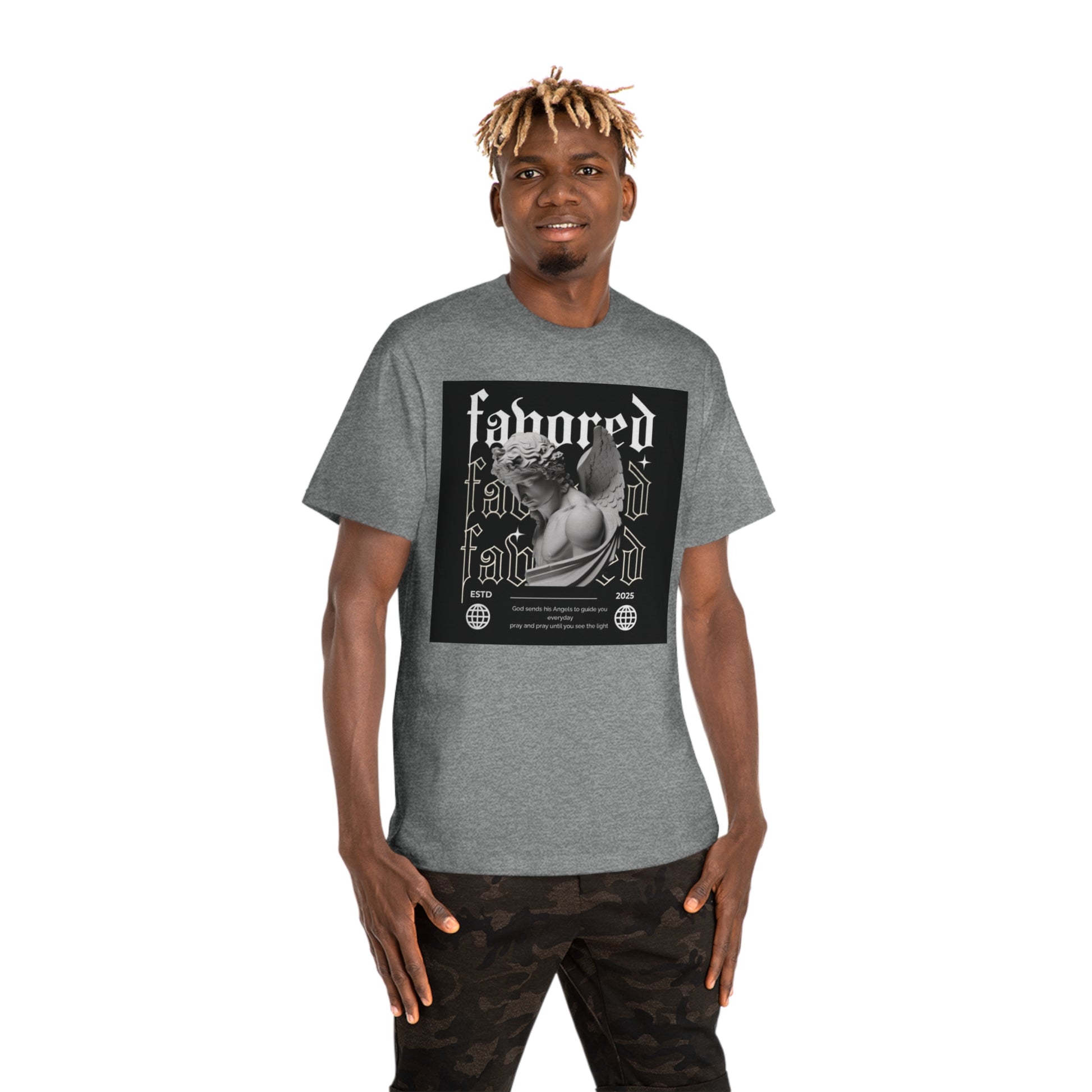 Favored Male Graphic T-Shirt - Stylish and Inspirational Apparel