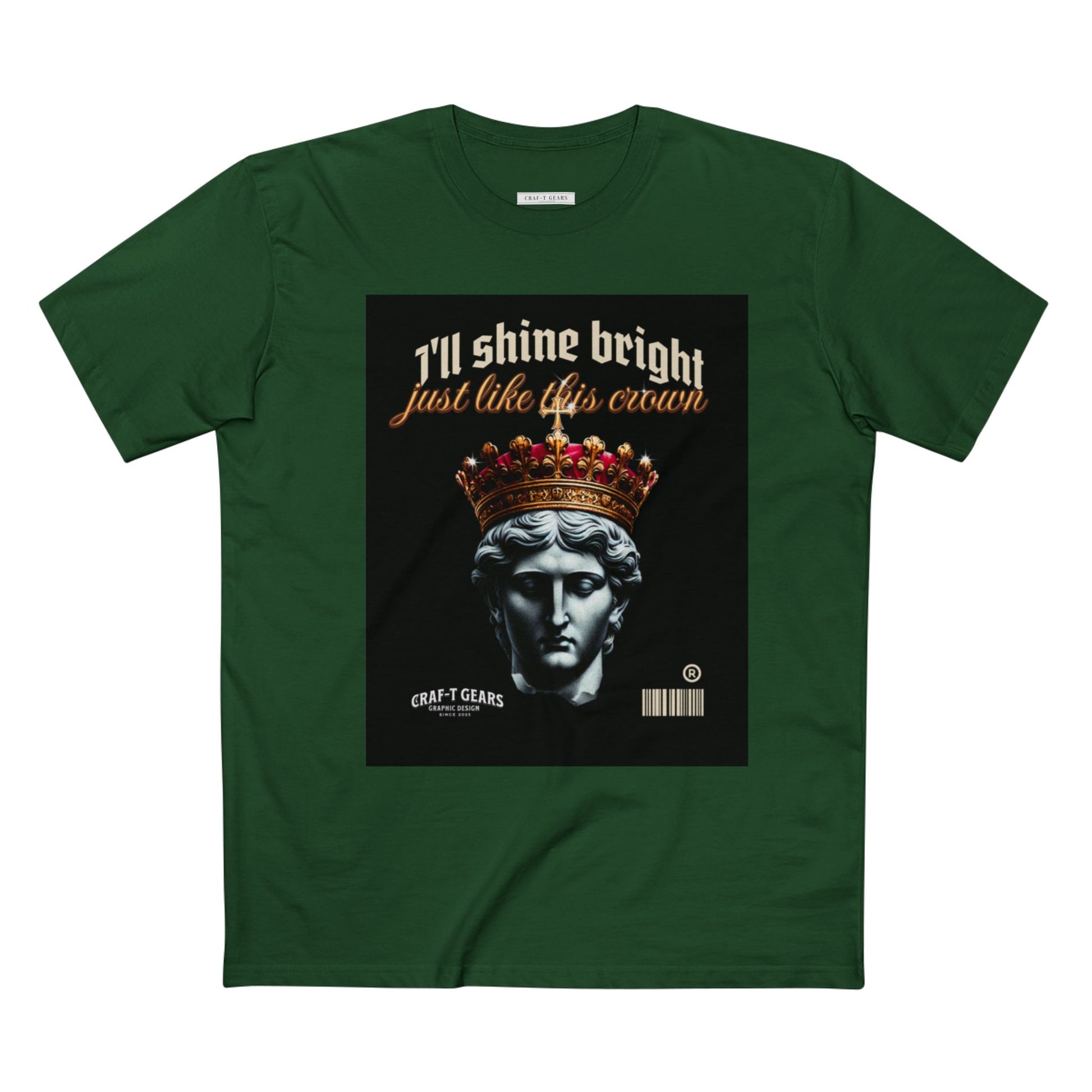 Male Crown Graphic Tee - "I'll Shine Bright Just Like This Crown"