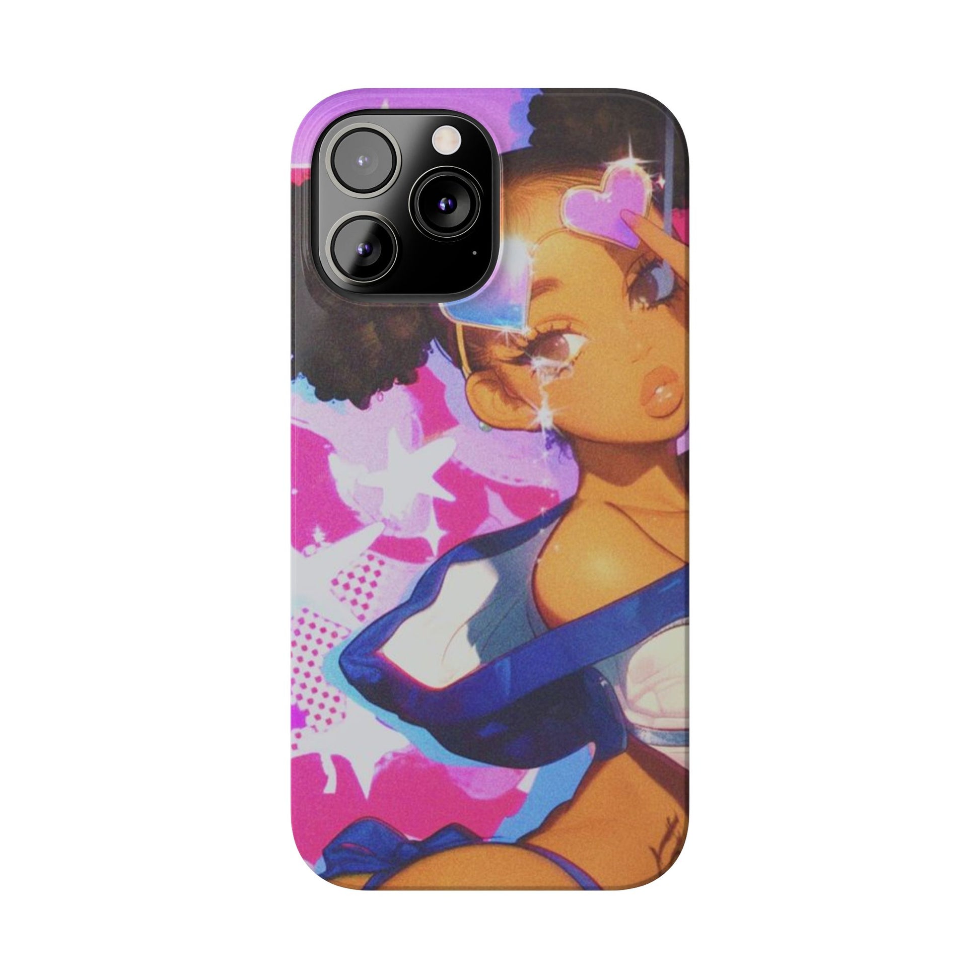 Colorful Anime Slim Phone Cases | Cute Phone Cover, Kawaii Aesthetic, Cartoon Girl, Gifts for Her, Trendy Accessory