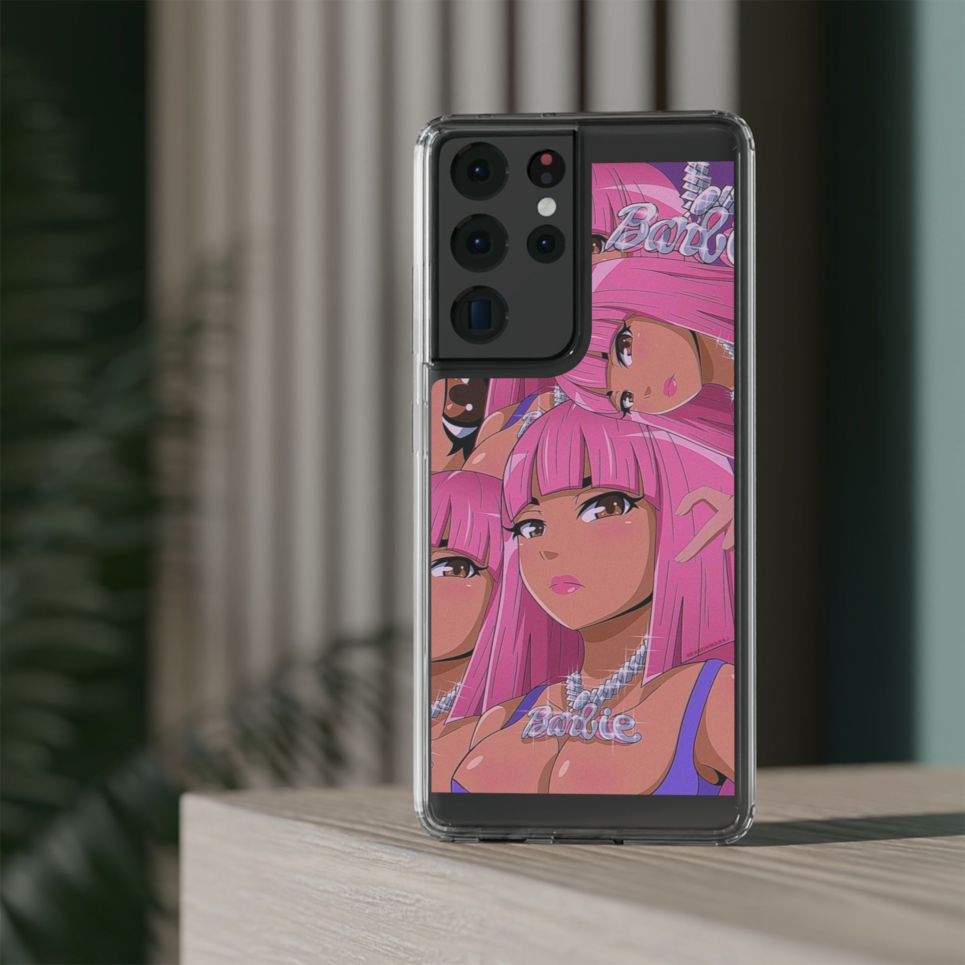 Barbie-Inspired Clear Phone Case - Trendy Protective Cover for Fashion Lovers