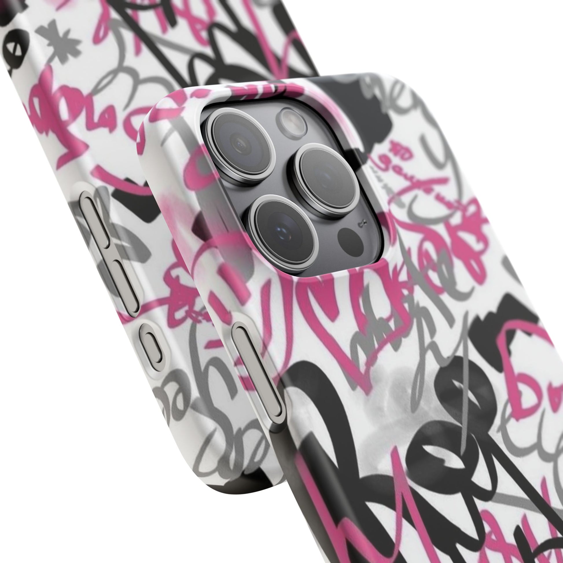 Trendy Graffiti Snap Cases for iPhone - Stylish Protection with Vibrant Art