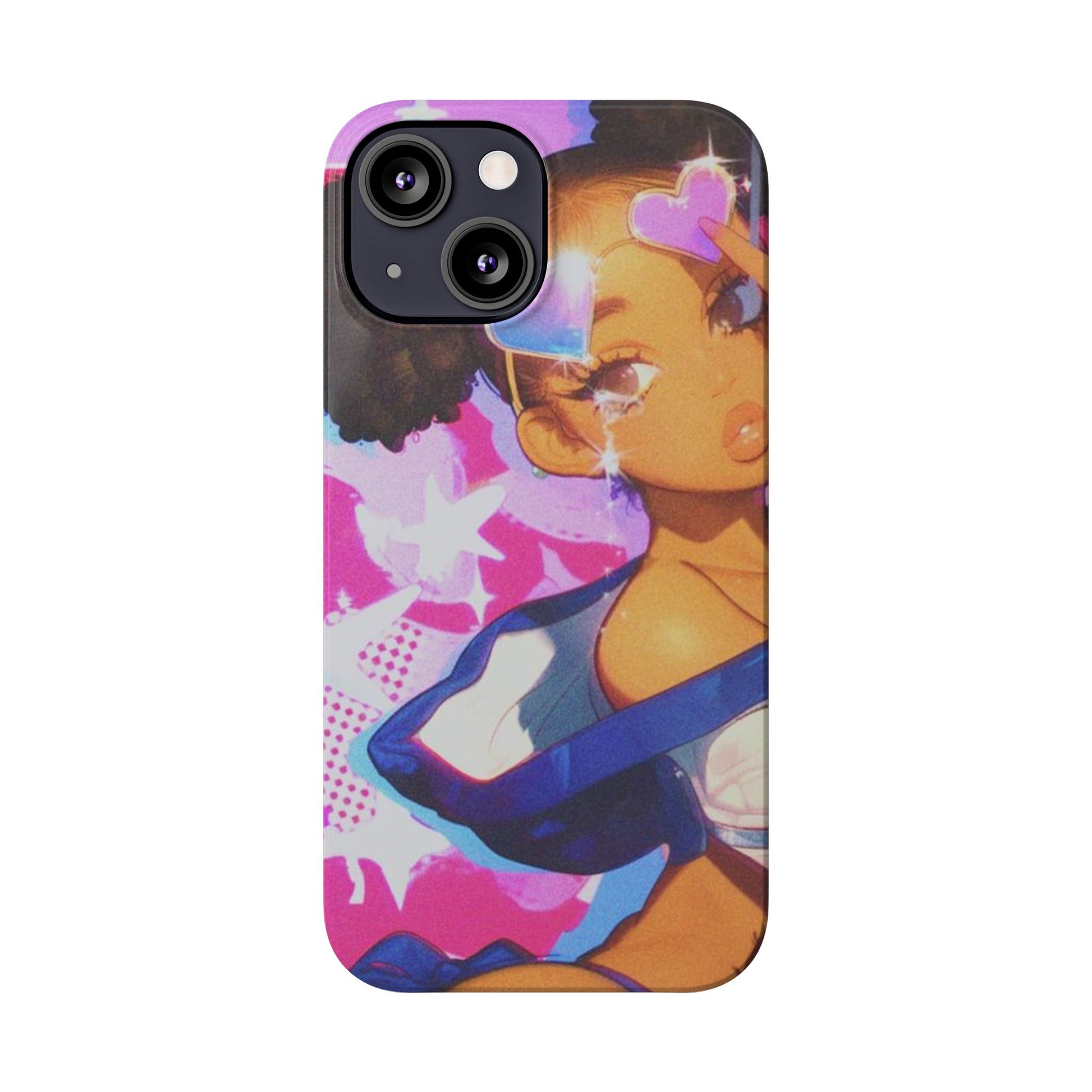 Colorful Anime Slim Phone Cases | Cute Phone Cover, Kawaii Aesthetic, Cartoon Girl, Gifts for Her, Trendy Accessory