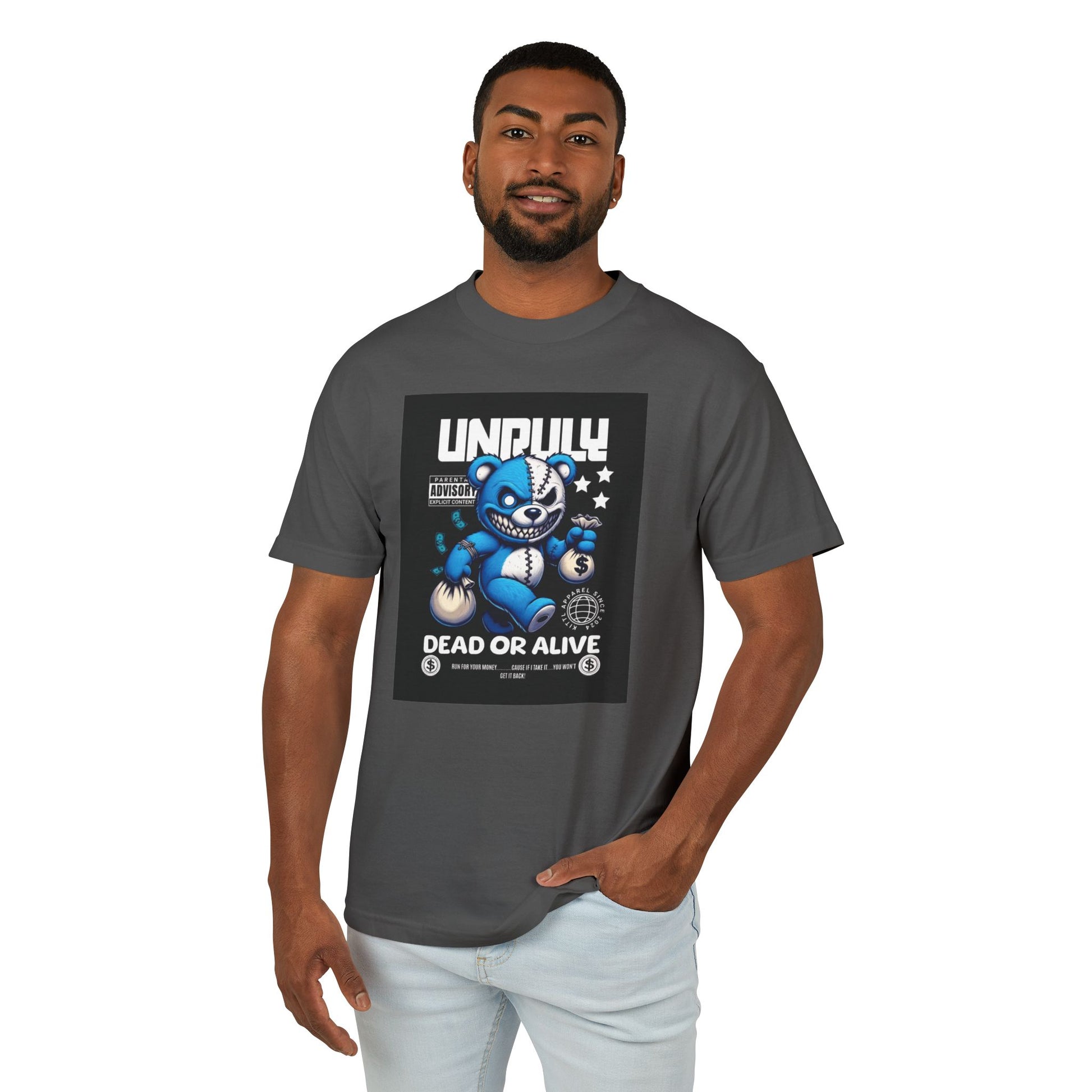 Male Graphic Tee - 'Unruly Dead or Alive' Design