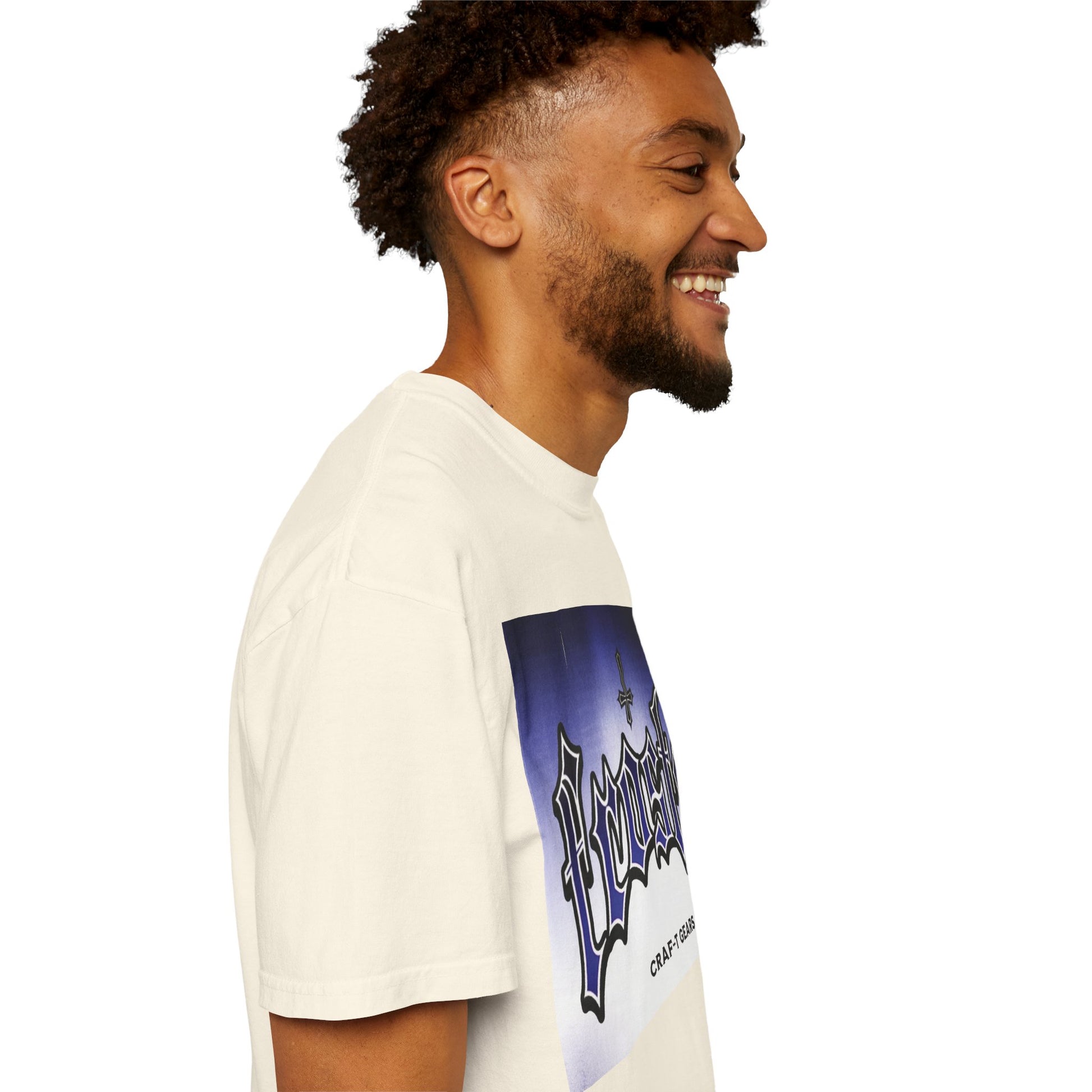 Frosty Male Garment-Dyed T-shirt - Cool Graphic Tee for Streetwear Lovers
