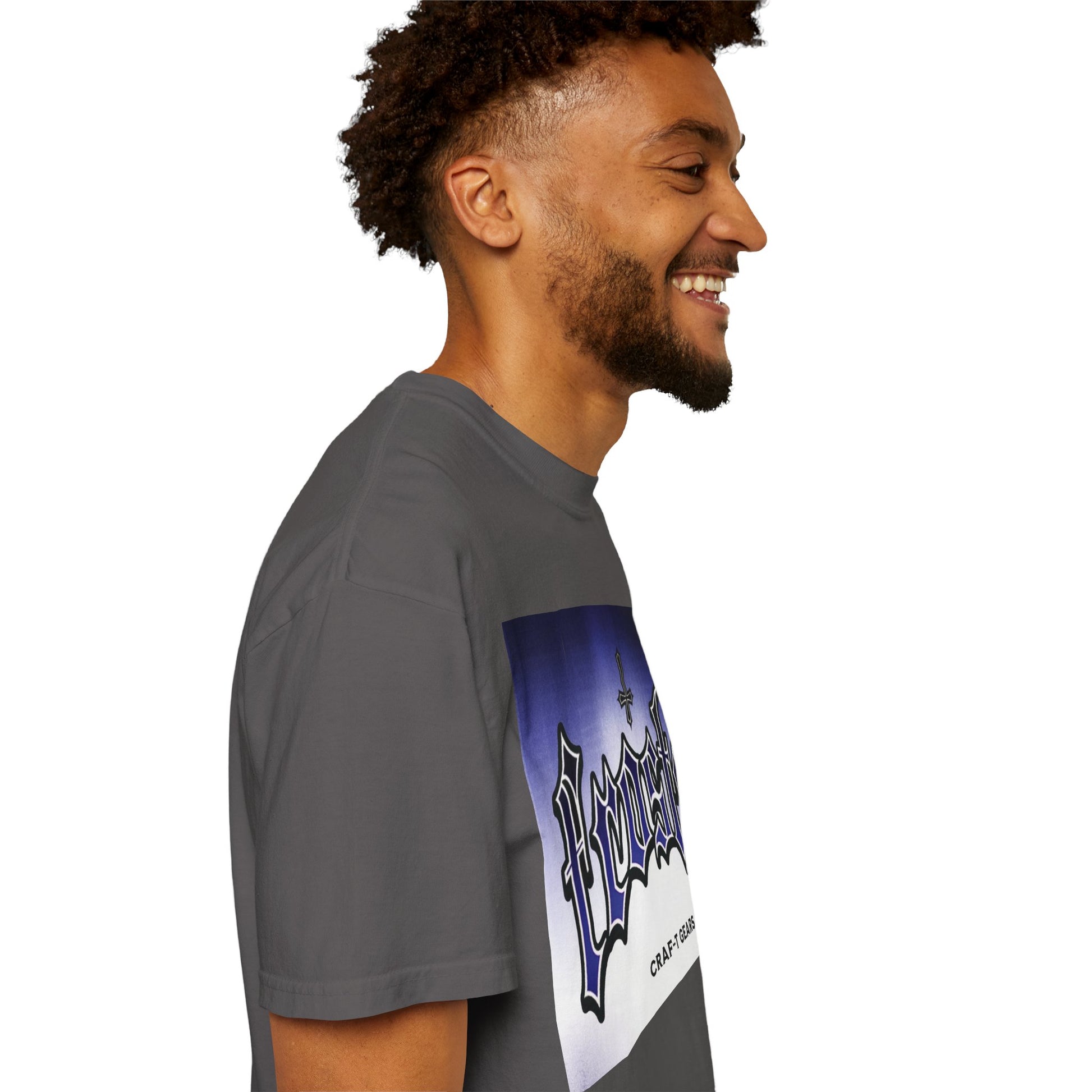 Frosty Male Garment-Dyed T-shirt - Cool Graphic Tee for Streetwear Lovers