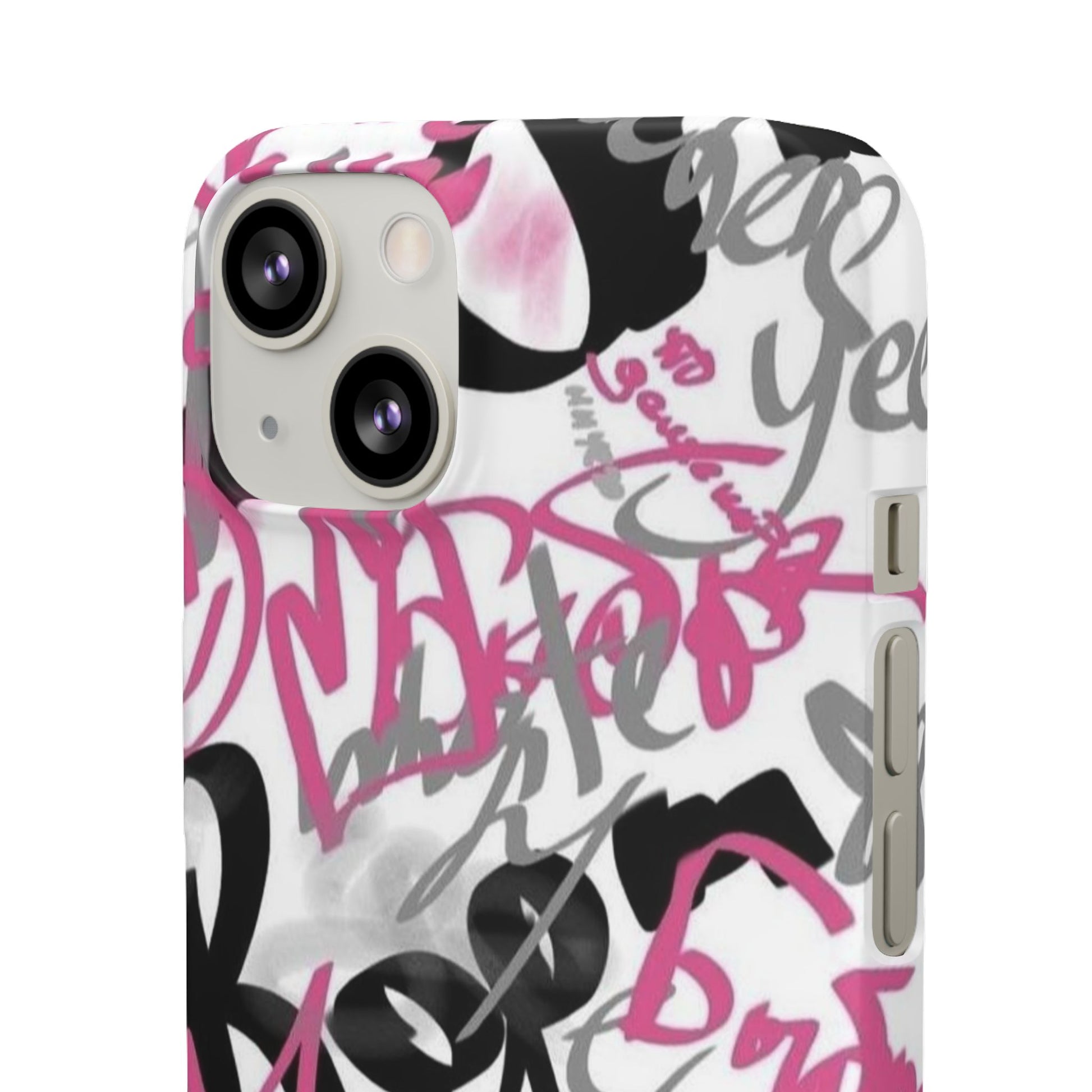 Trendy Graffiti Snap Cases for iPhone - Stylish Protection with Vibrant Art