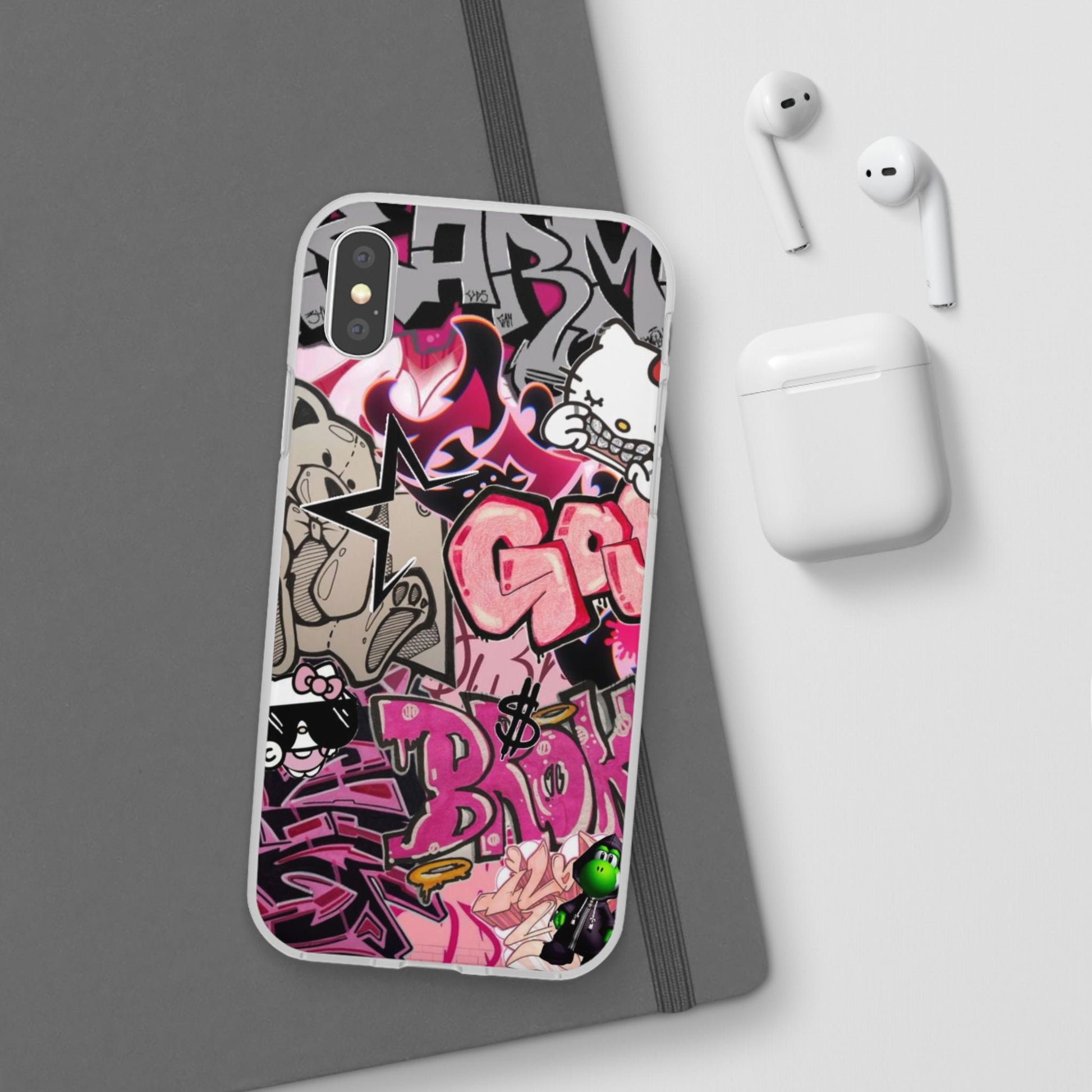Urban Graffiti Flexi Cases - Colorful Street Art Phone Cover for Trendsetters