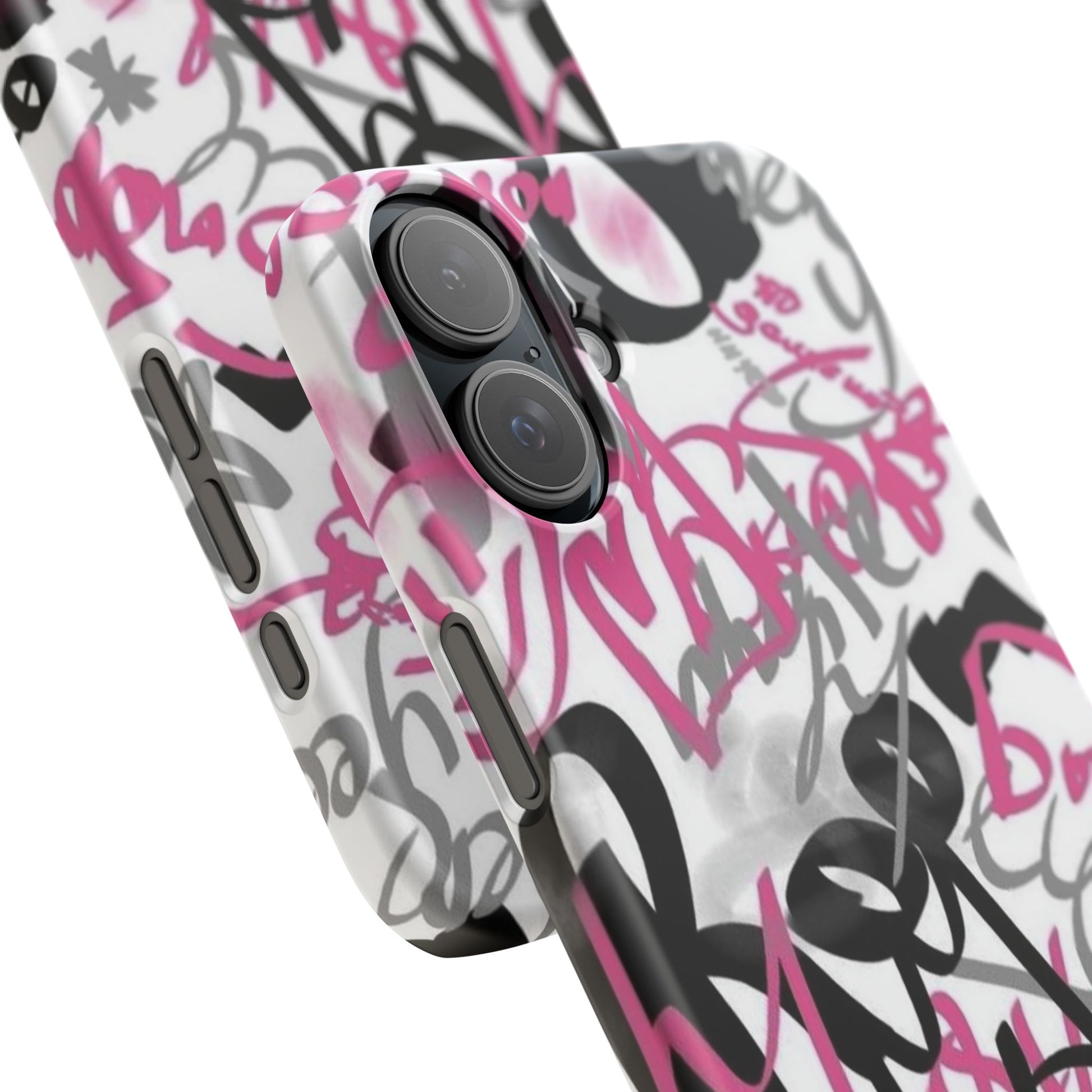 Trendy Graffiti Snap Cases for iPhone - Stylish Protection with Vibrant Art