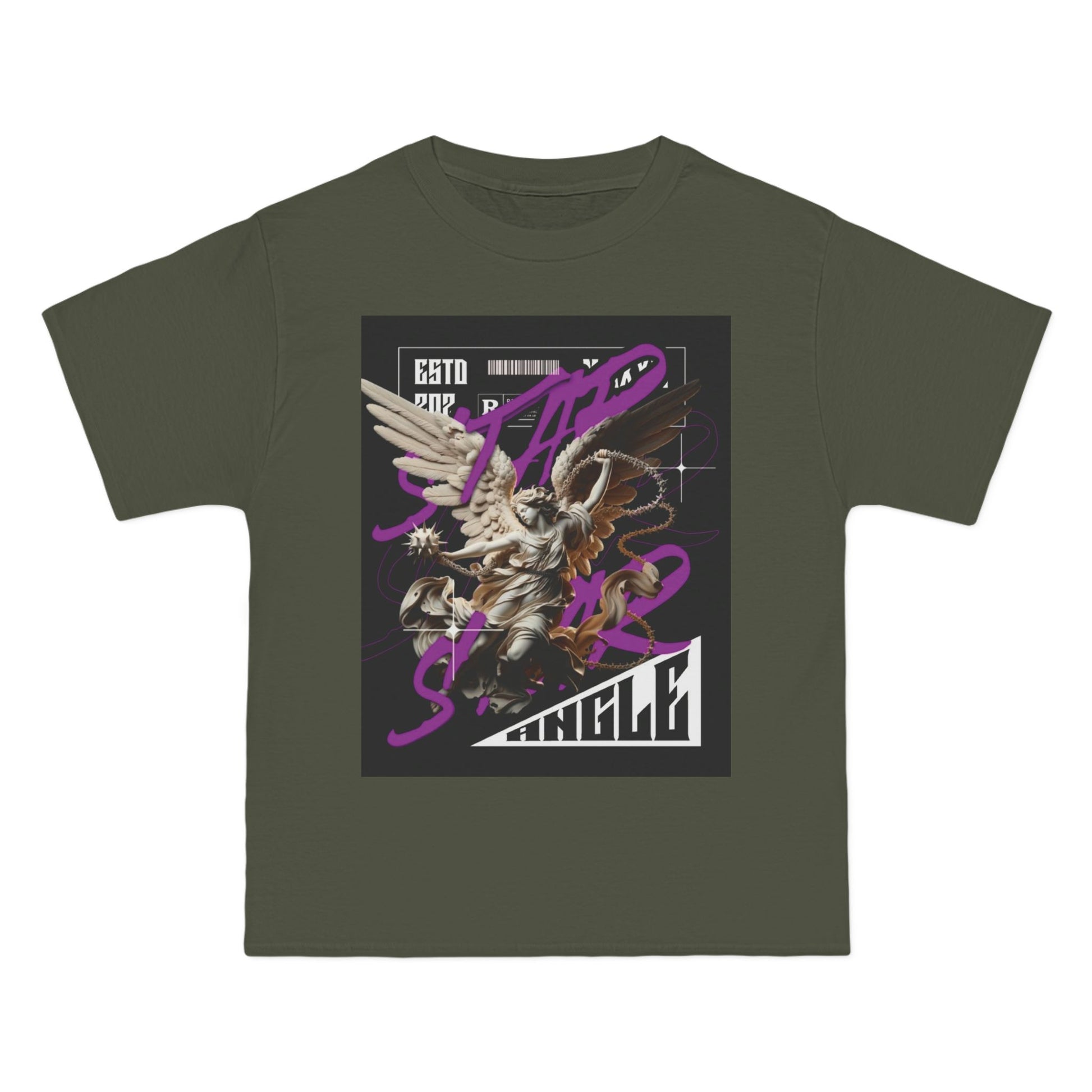 Street Art Angel Short-Sleeve T-Shirt - Graphic Tee for Music Lovers