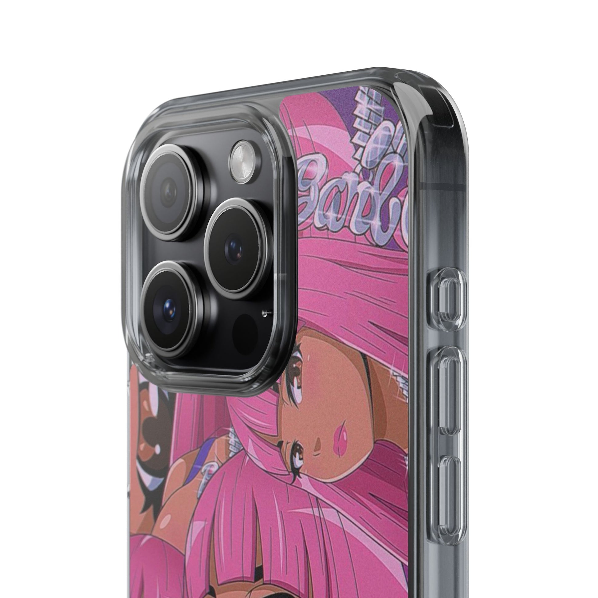 Barbie-Inspired Clear Phone Case - Trendy Protective Cover for Fashion Lovers