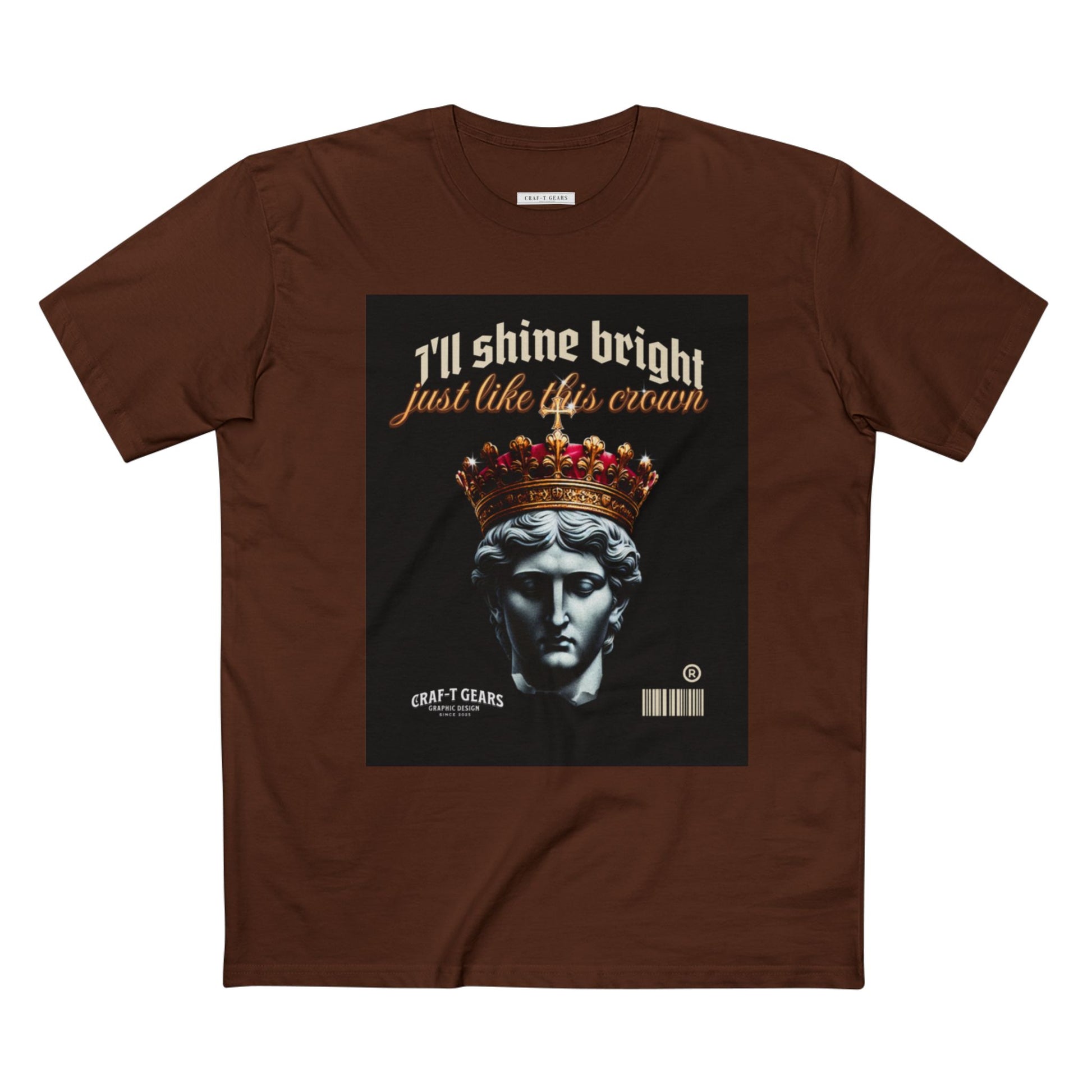 Male Crown Graphic Tee - "I'll Shine Bright Just Like This Crown"