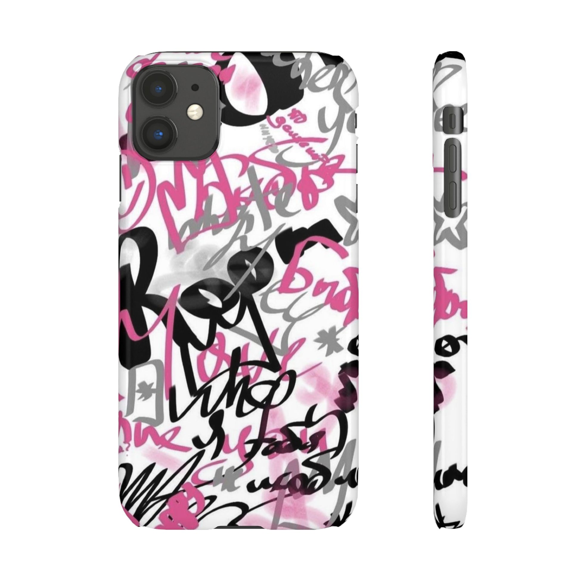 Trendy Graffiti Snap Cases for iPhone - Stylish Protection with Vibrant Art