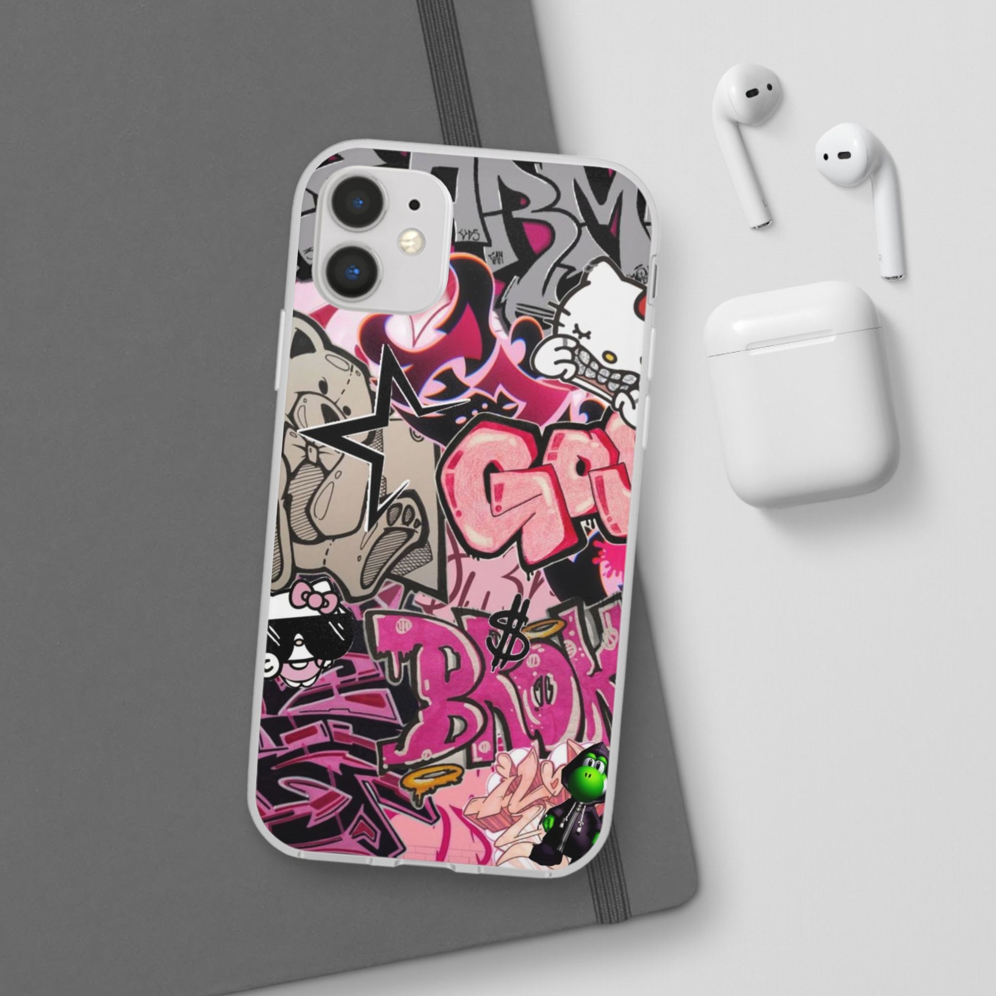 Urban Graffiti Flexi Cases - Colorful Street Art Phone Cover for Trendsetters