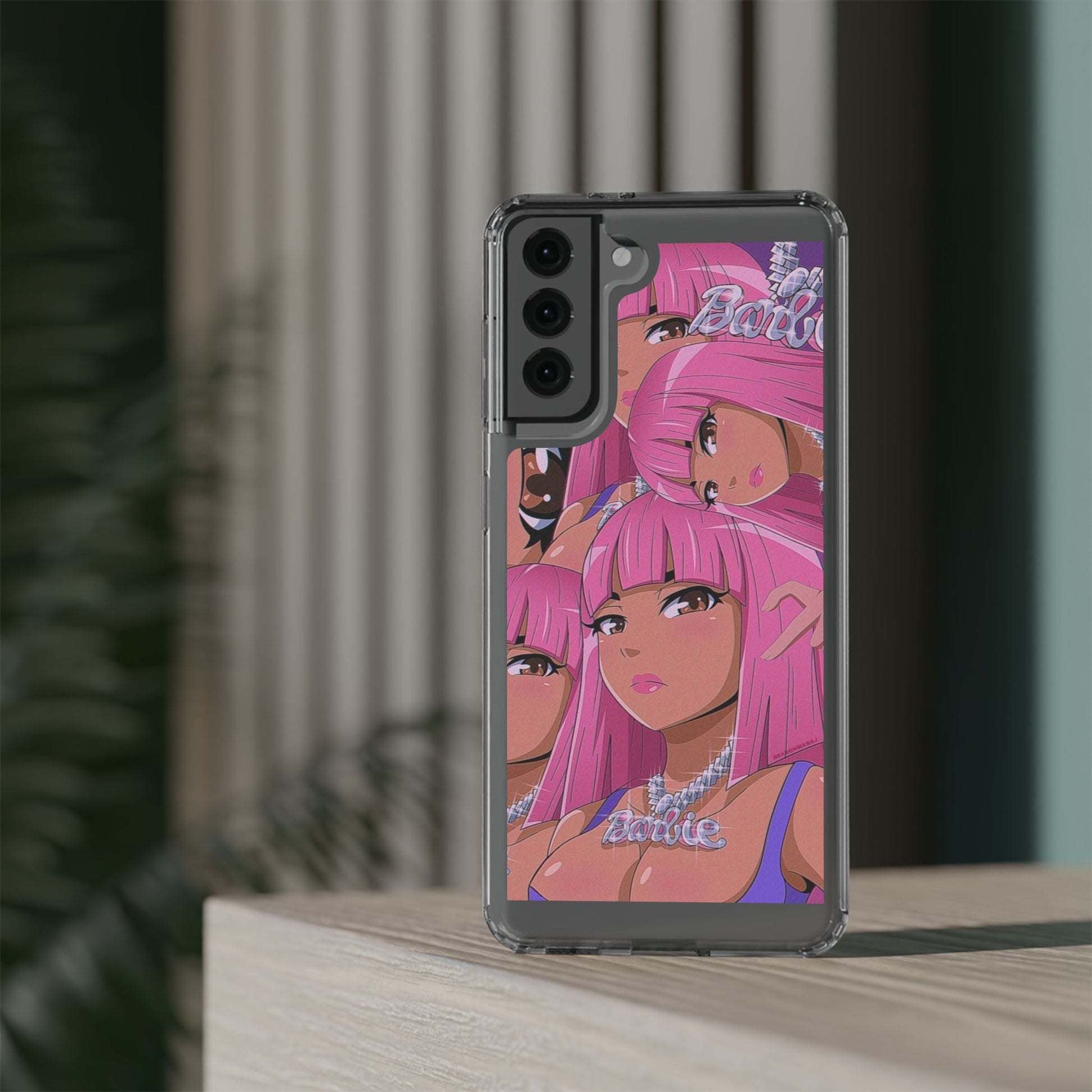 Barbie-Inspired Clear Phone Case - Trendy Protective Cover for Fashion Lovers