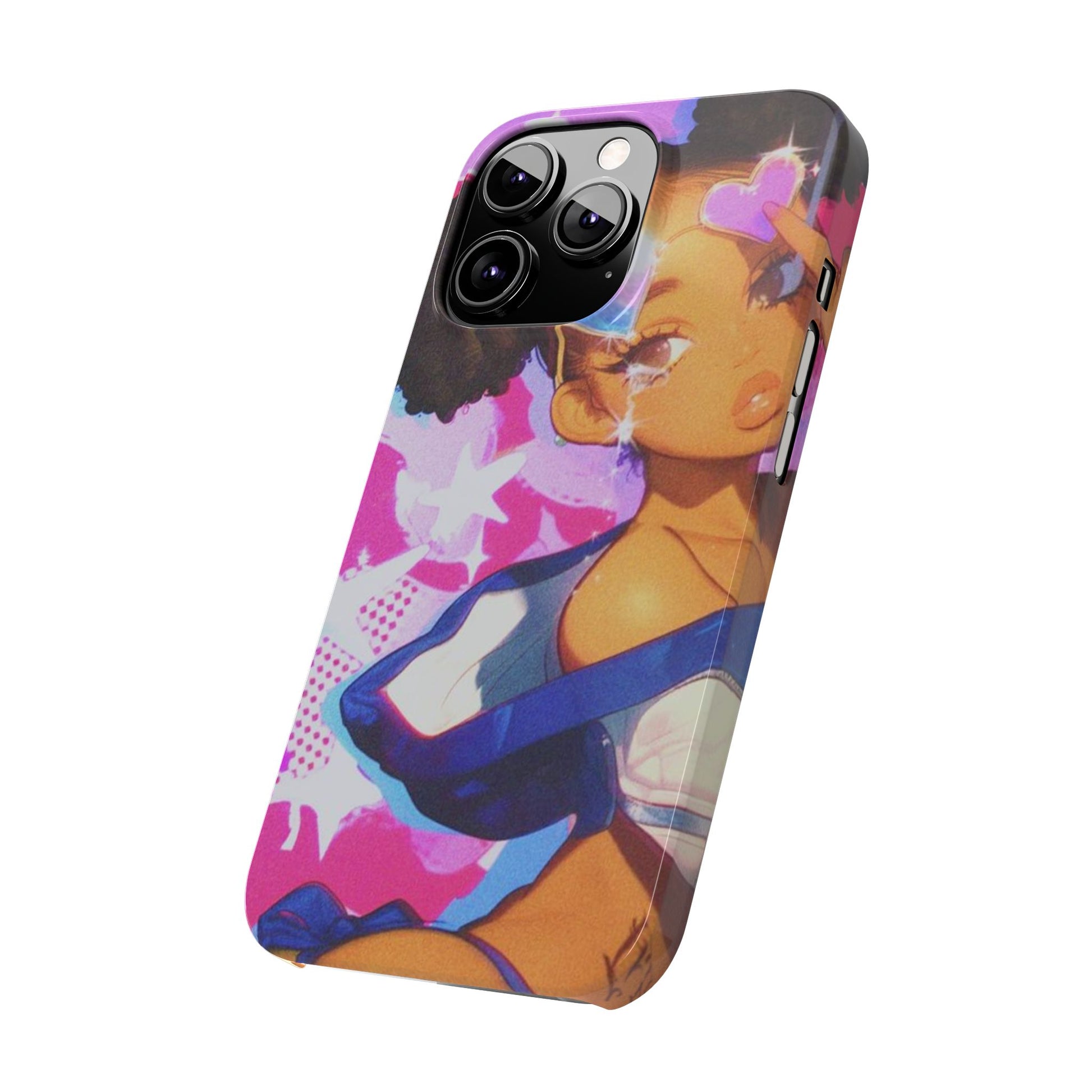 Colorful Anime Slim Phone Cases | Cute Phone Cover, Kawaii Aesthetic, Cartoon Girl, Gifts for Her, Trendy Accessory