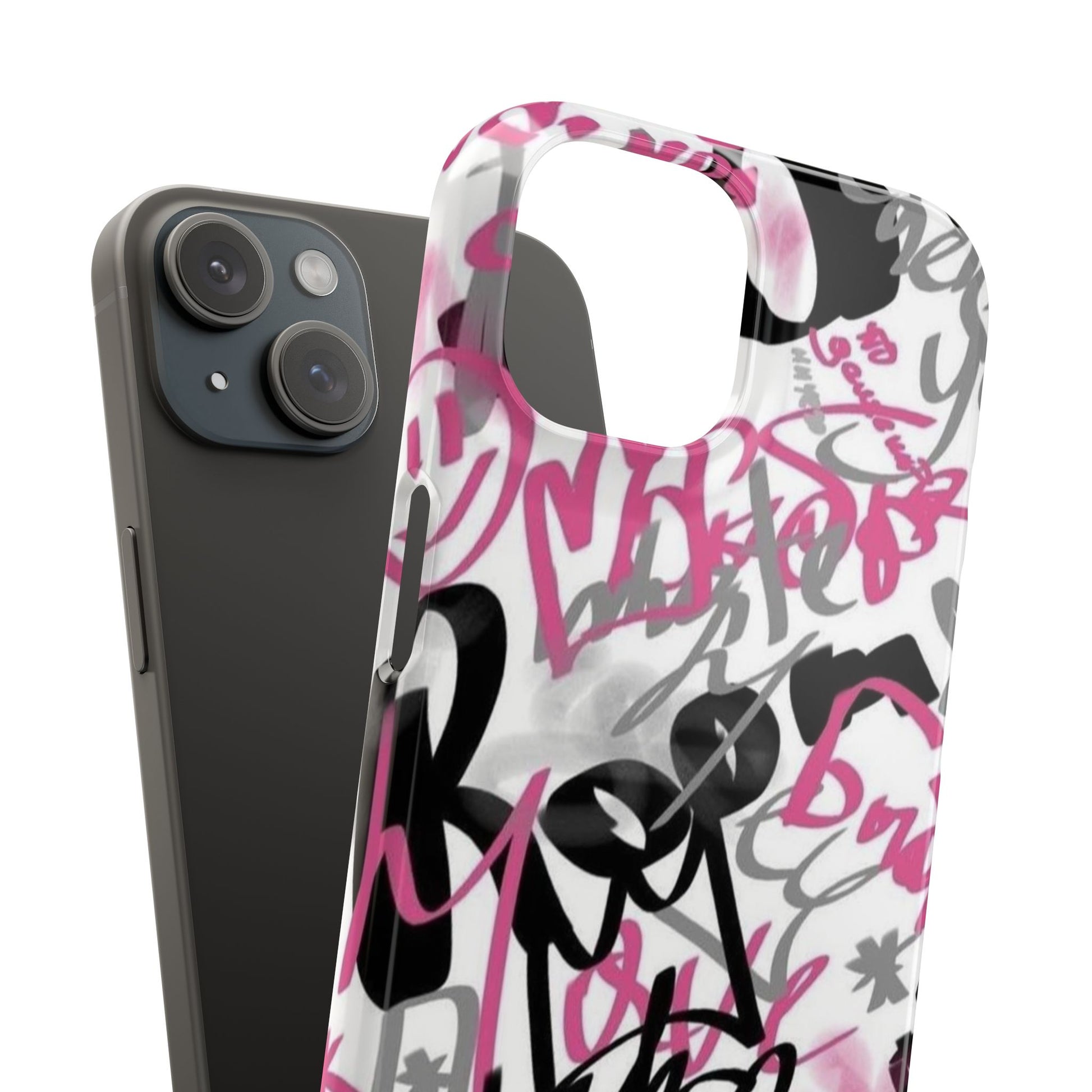 Trendy Graffiti Snap Cases for iPhone - Stylish Protection with Vibrant Art