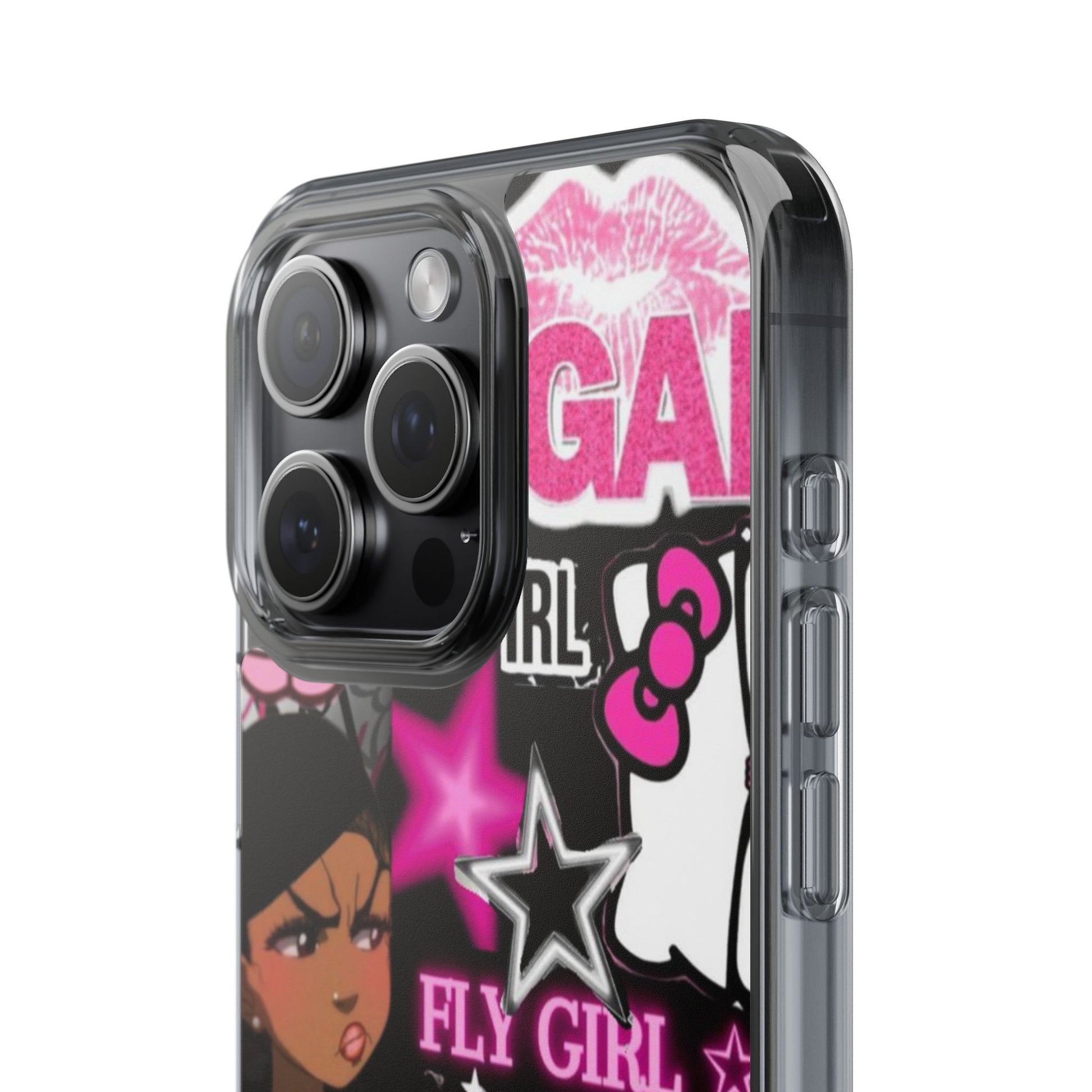 Trendy Clear Phone Case - Bold & Playful Design for Style Lovers