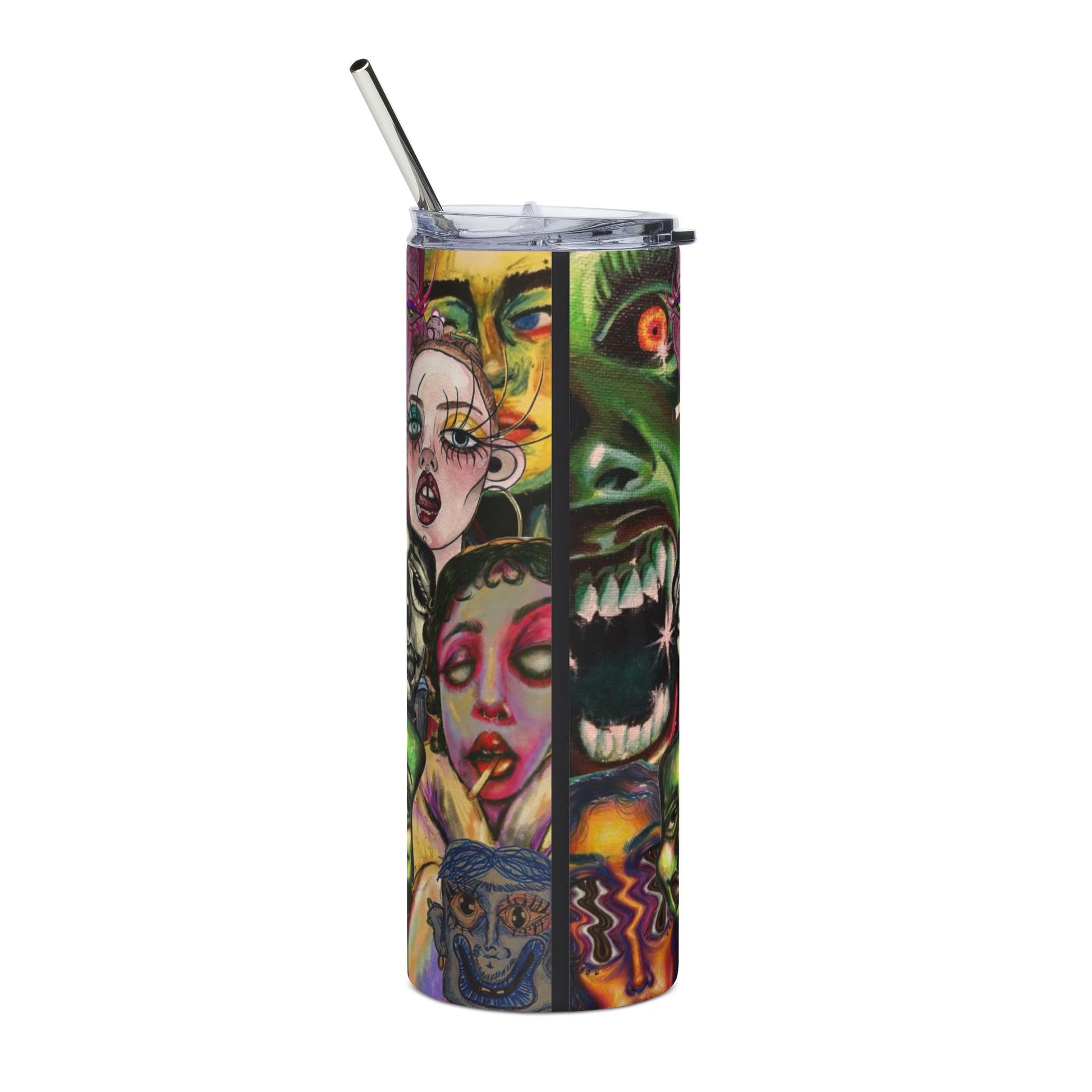 Creative Souls Stainless Steel Artistic Water Bottle Intricate Graphic Print