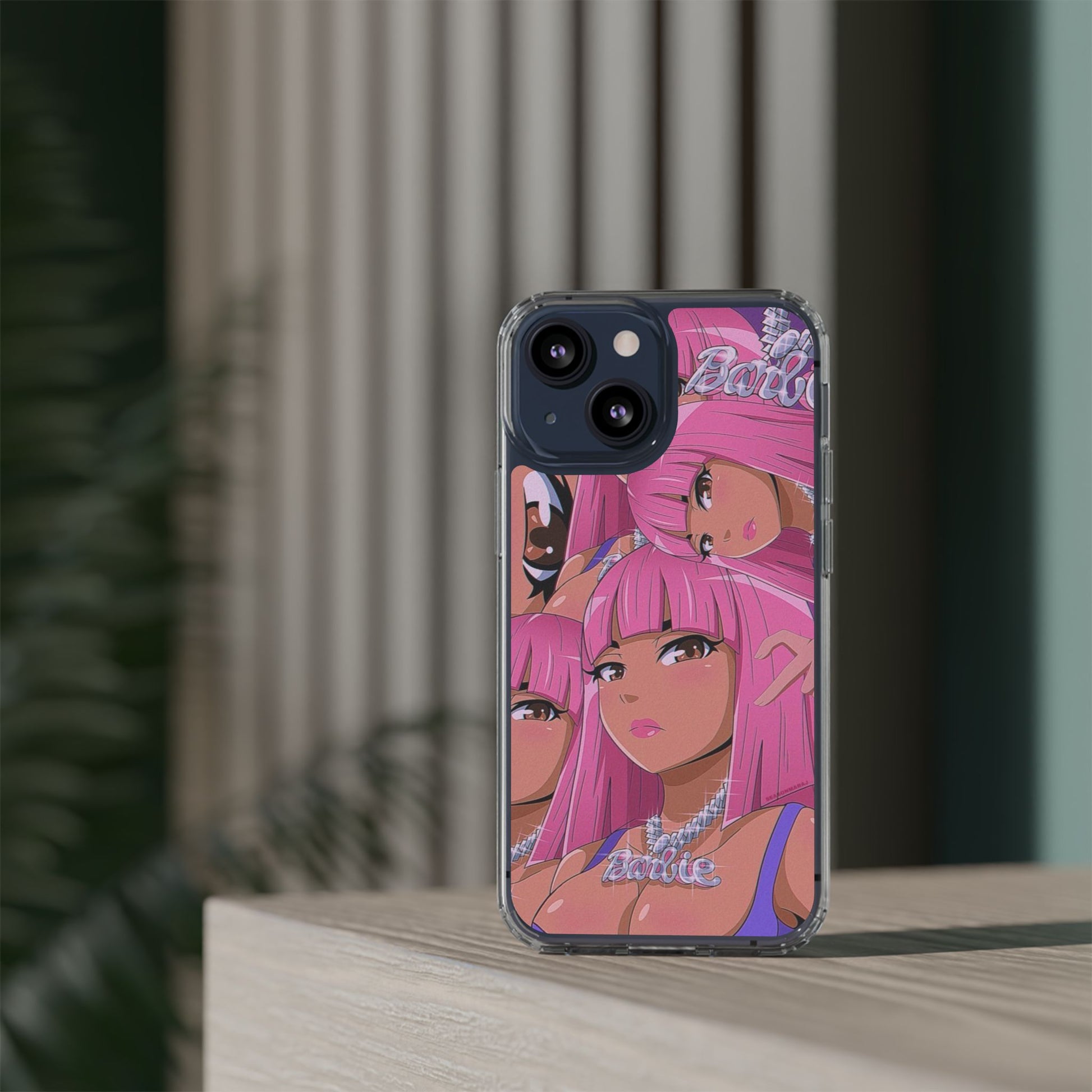Barbie-Inspired Clear Phone Case - Trendy Protective Cover for Fashion Lovers