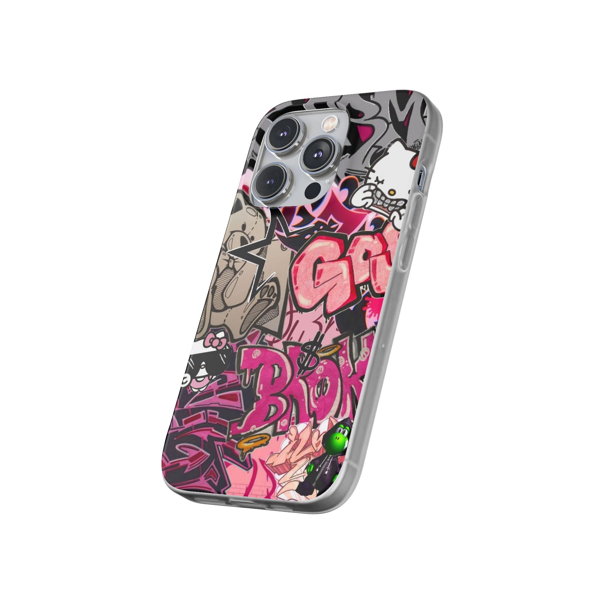 Urban Graffiti Flexi Cases - Colorful Street Art Phone Cover for Trendsetters
