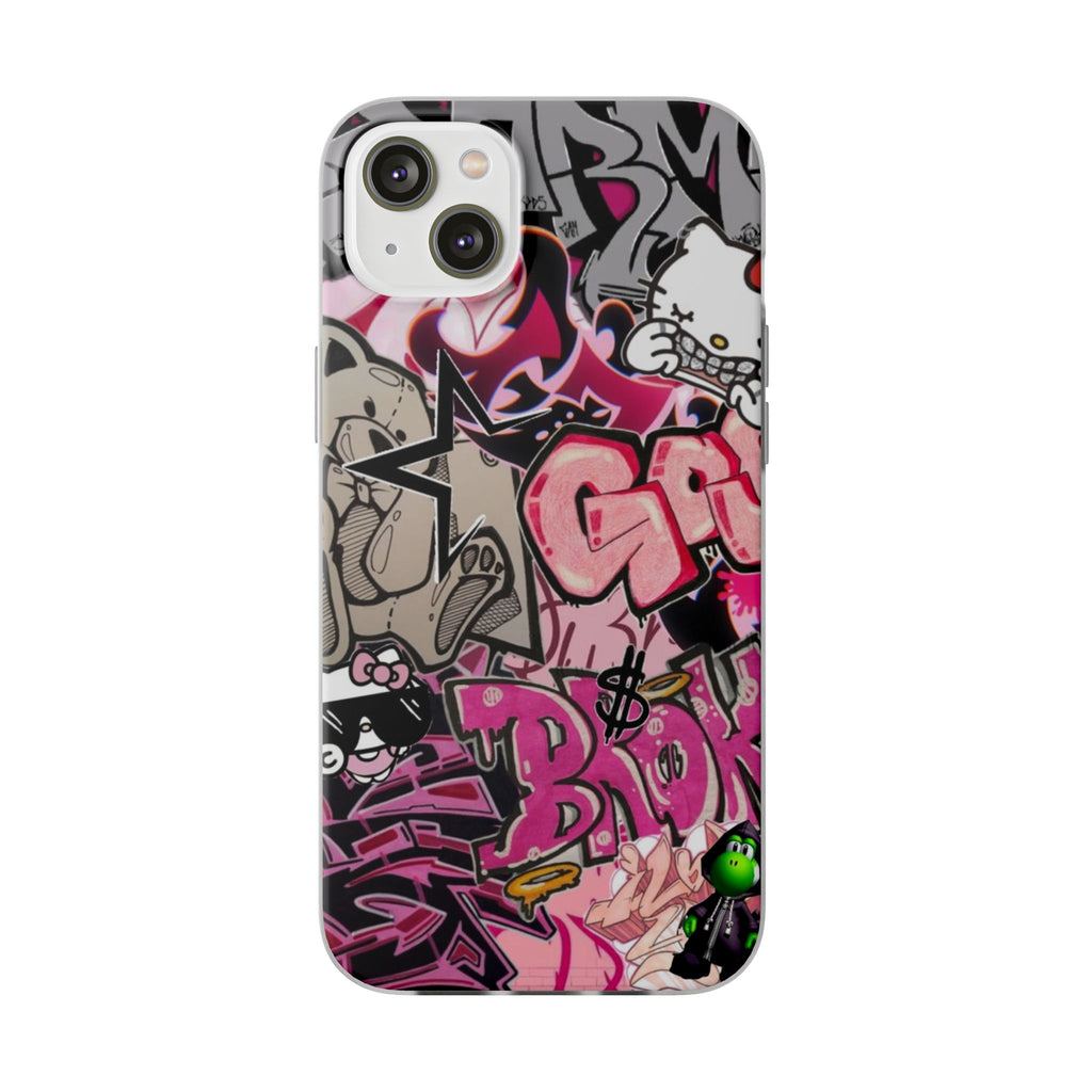 Urban Graffiti Flexi Cases - Colorful Street Art Phone Cover for Trendsetters