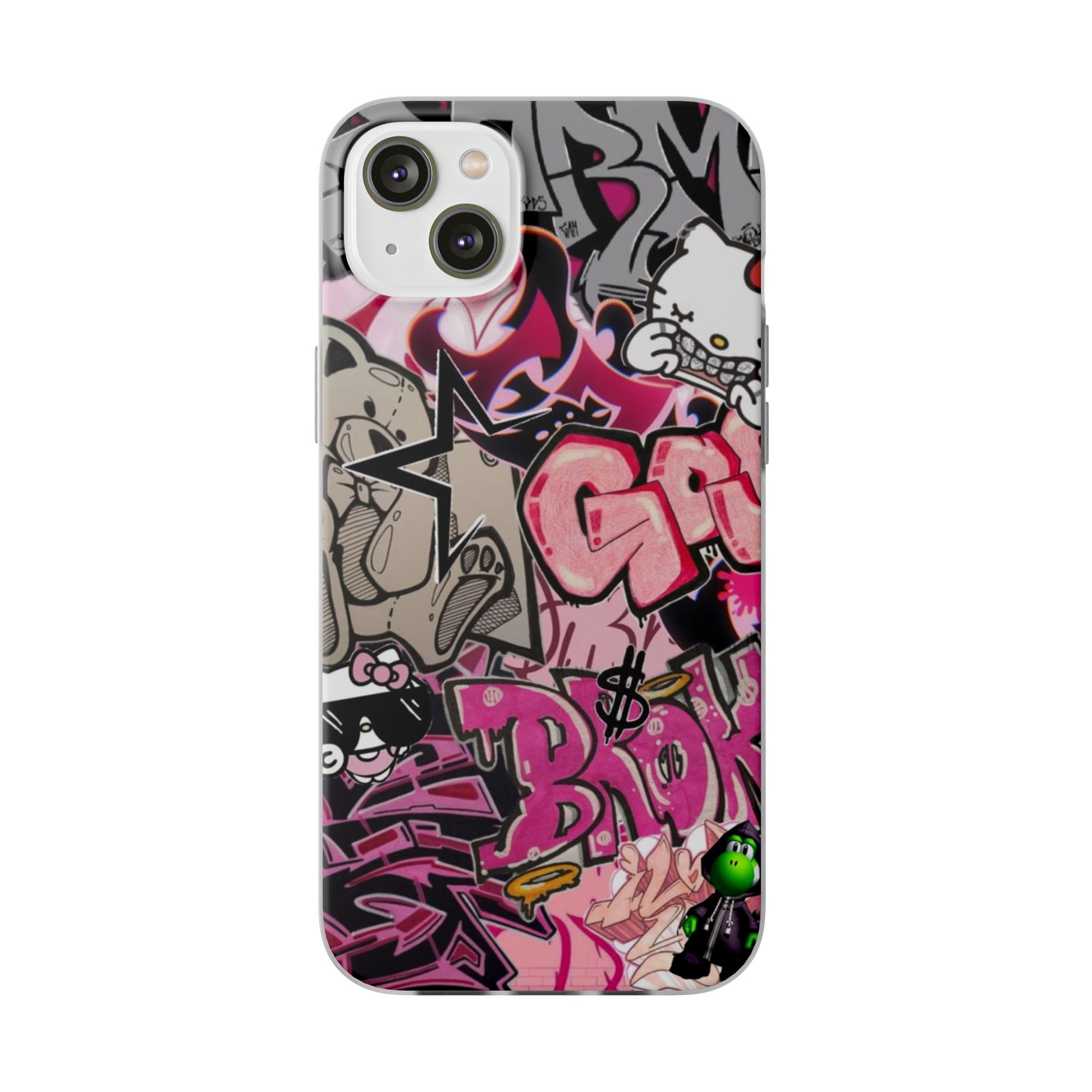 Urban Graffiti Flexi Cases - Colorful Street Art Phone Cover for Trendsetters