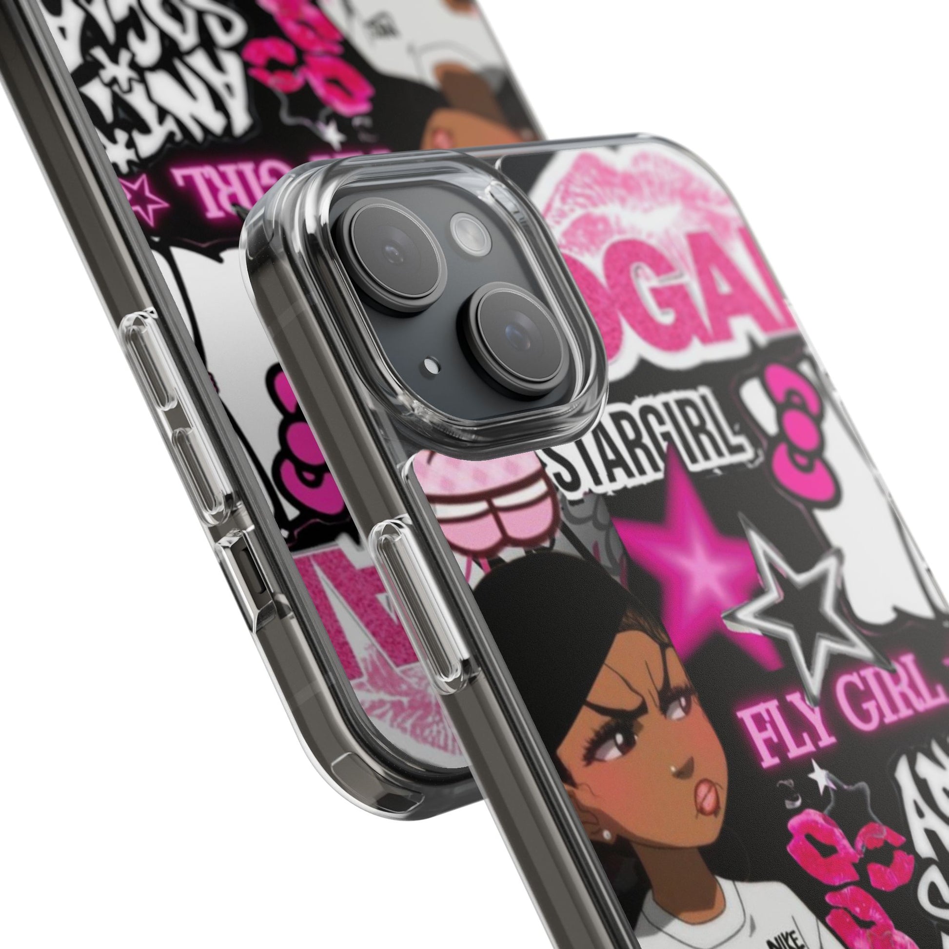 Trendy Clear Phone Case - Bold & Playful Design for Style Lovers