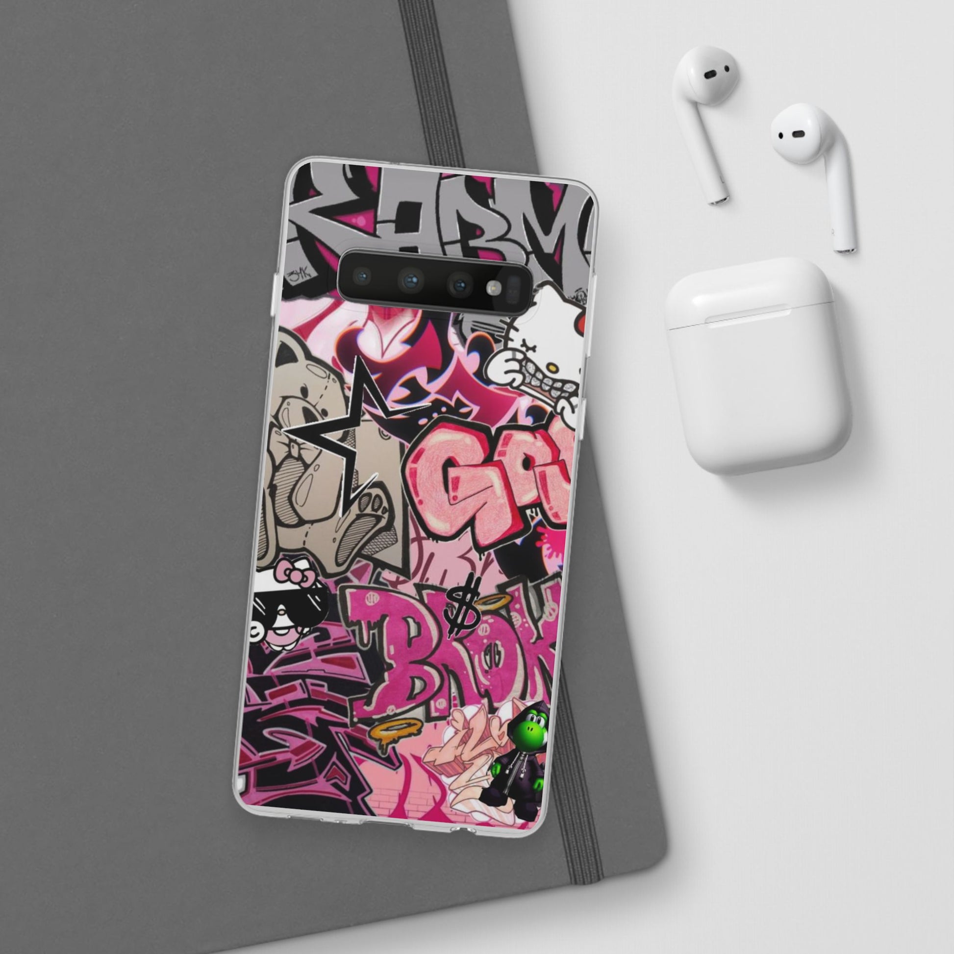 Urban Graffiti Flexi Cases - Colorful Street Art Phone Cover for Trendsetters