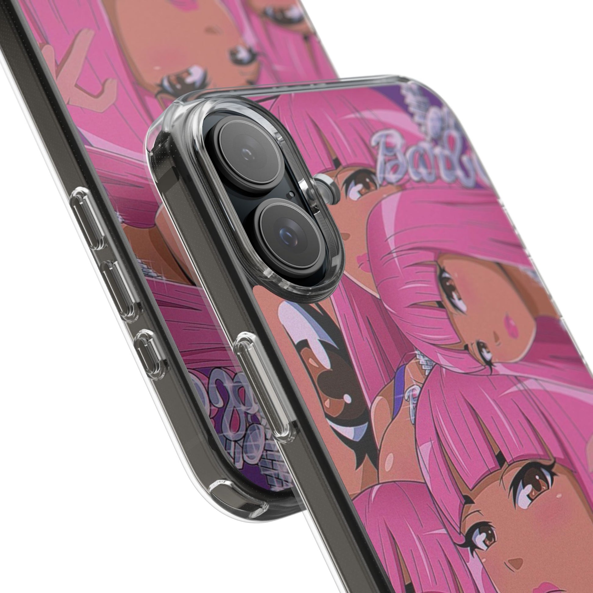 Barbie-Inspired Clear Phone Case - Trendy Protective Cover for Fashion Lovers