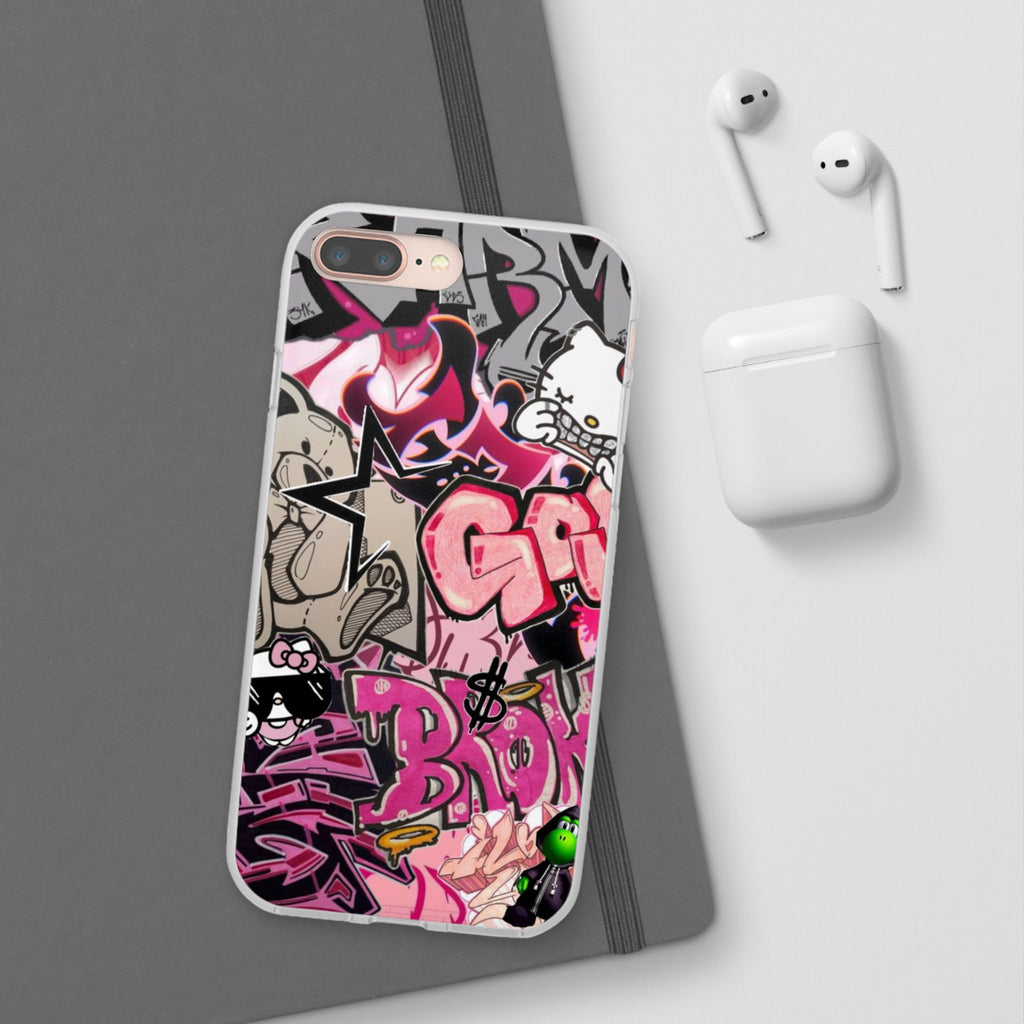 Urban Graffiti Flexi Cases - Colorful Street Art Phone Cover for Trendsetters