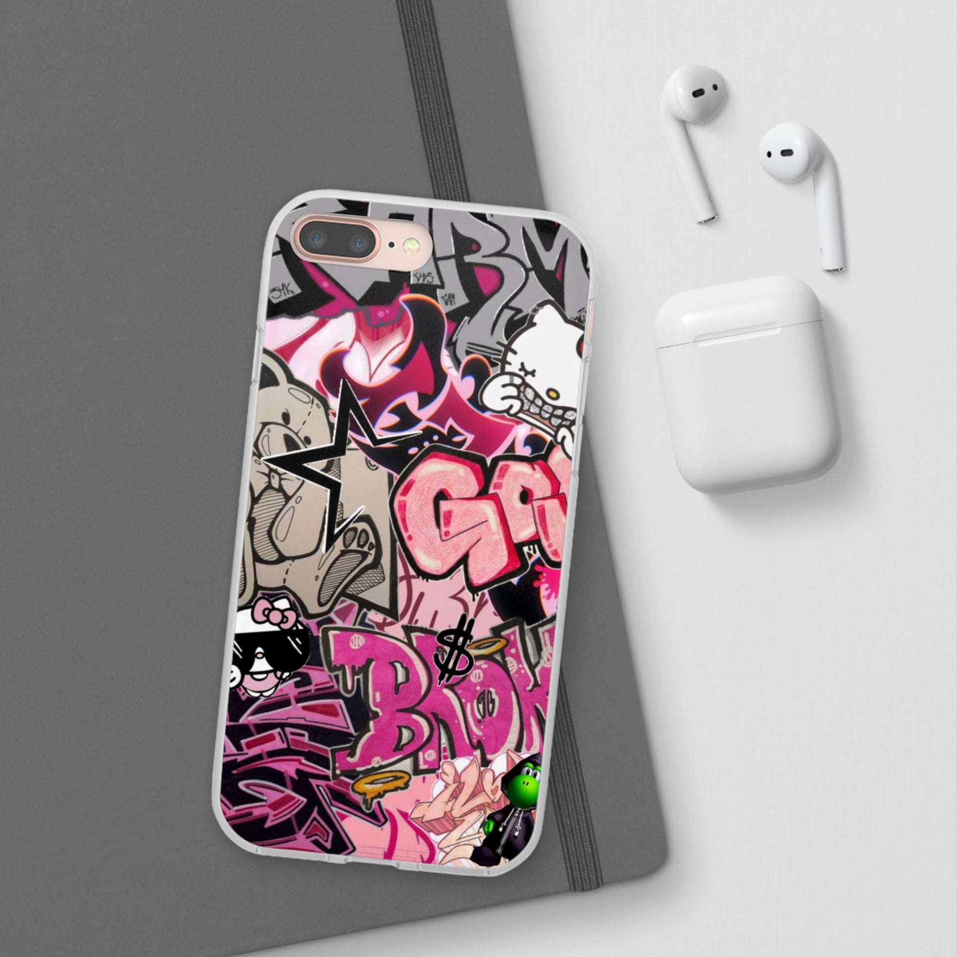 Urban Graffiti Flexi Cases - Colorful Street Art Phone Cover for Trendsetters