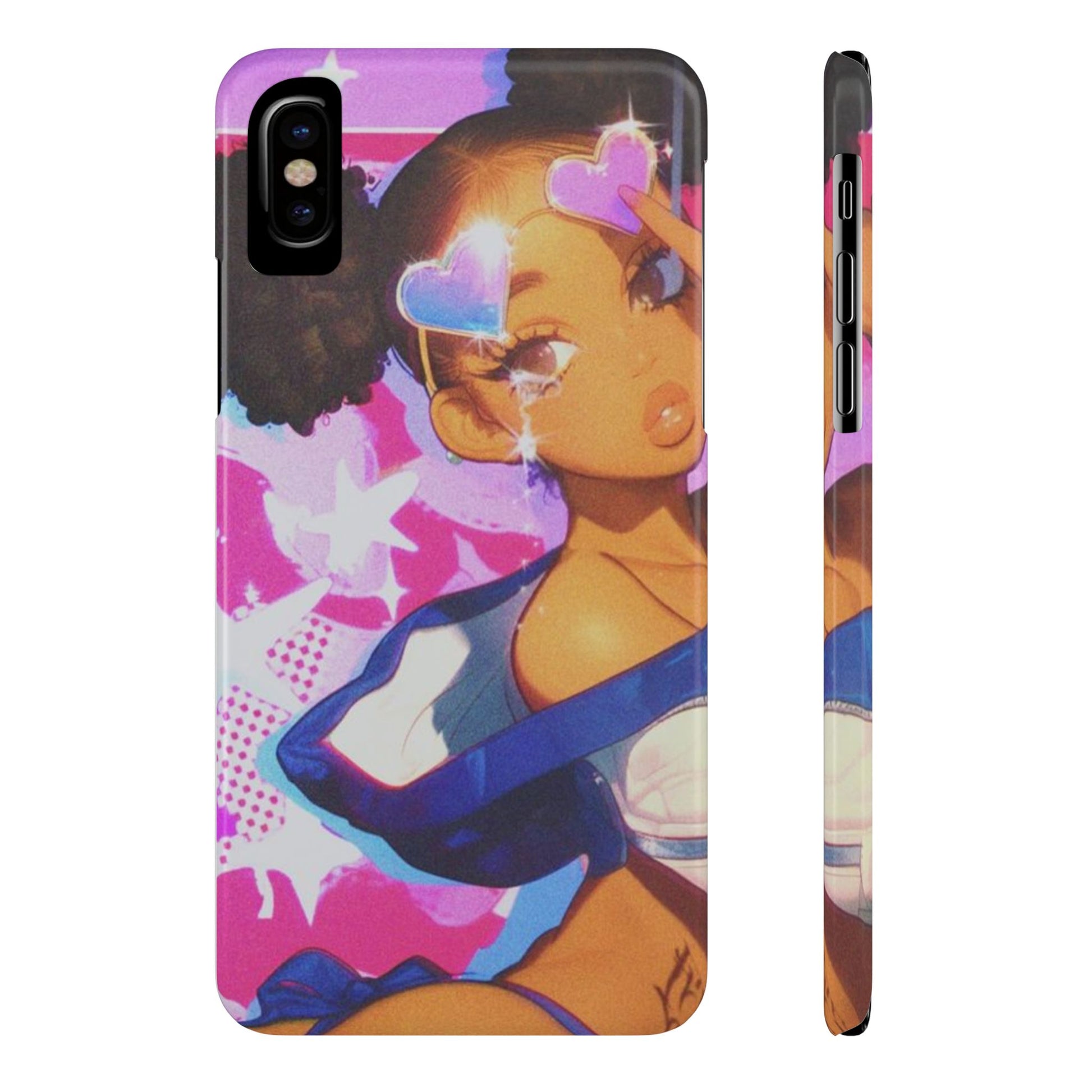 Colorful Anime Slim Phone Cases | Cute Phone Cover, Kawaii Aesthetic, Cartoon Girl, Gifts for Her, Trendy Accessory