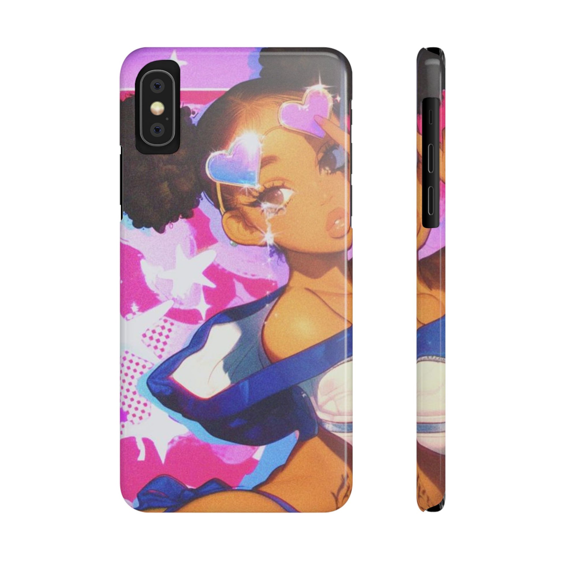 Colorful Anime Slim Phone Cases | Cute Phone Cover, Kawaii Aesthetic, Cartoon Girl, Gifts for Her, Trendy Accessory