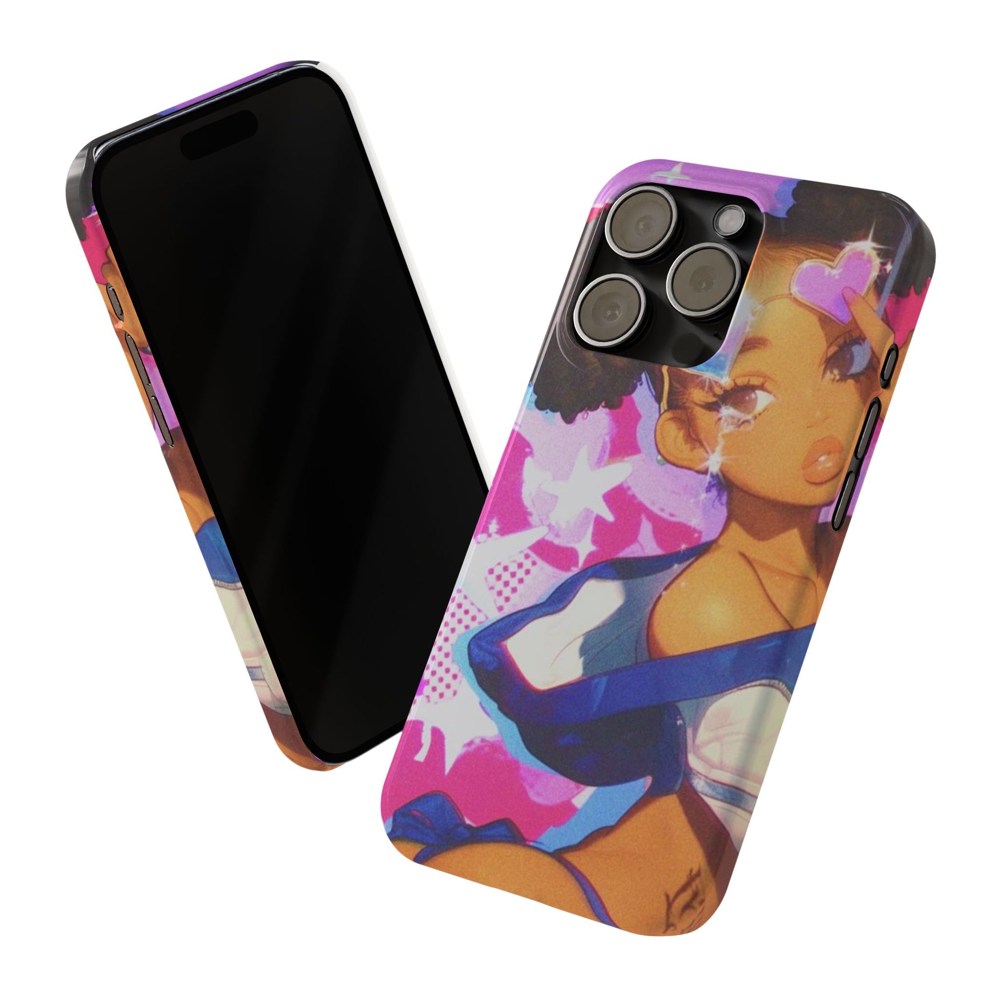 Colorful Anime Slim Phone Cases | Cute Phone Cover, Kawaii Aesthetic, Cartoon Girl, Gifts for Her, Trendy Accessory