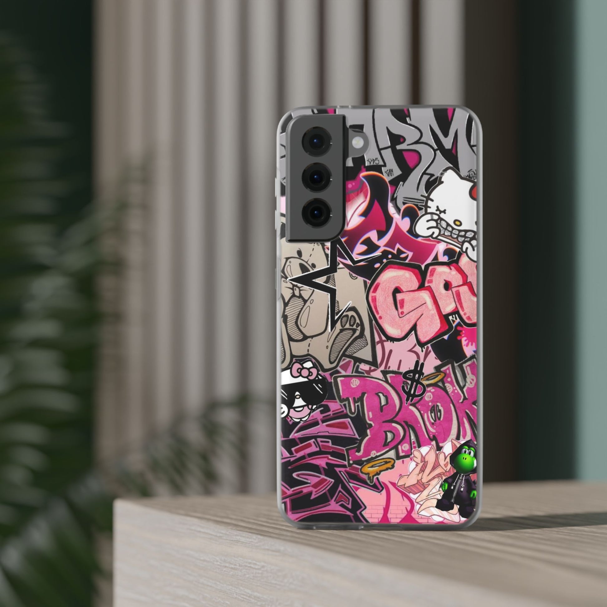 Urban Graffiti Flexi Cases - Colorful Street Art Phone Cover for Trendsetters