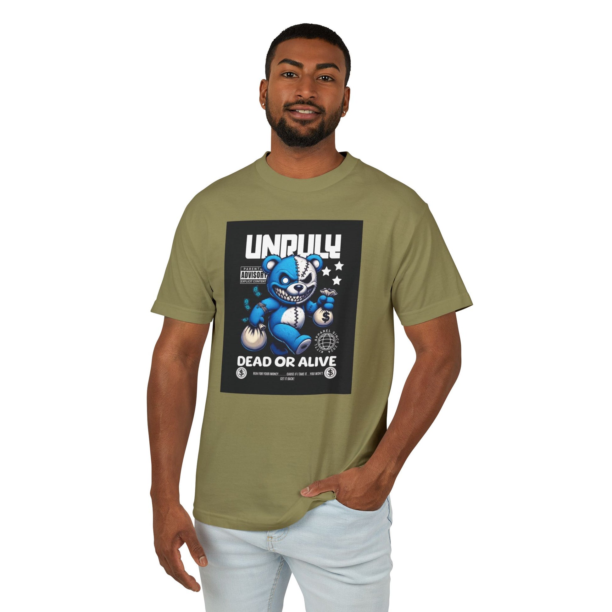 Male Graphic Tee - 'Unruly Dead or Alive' Design